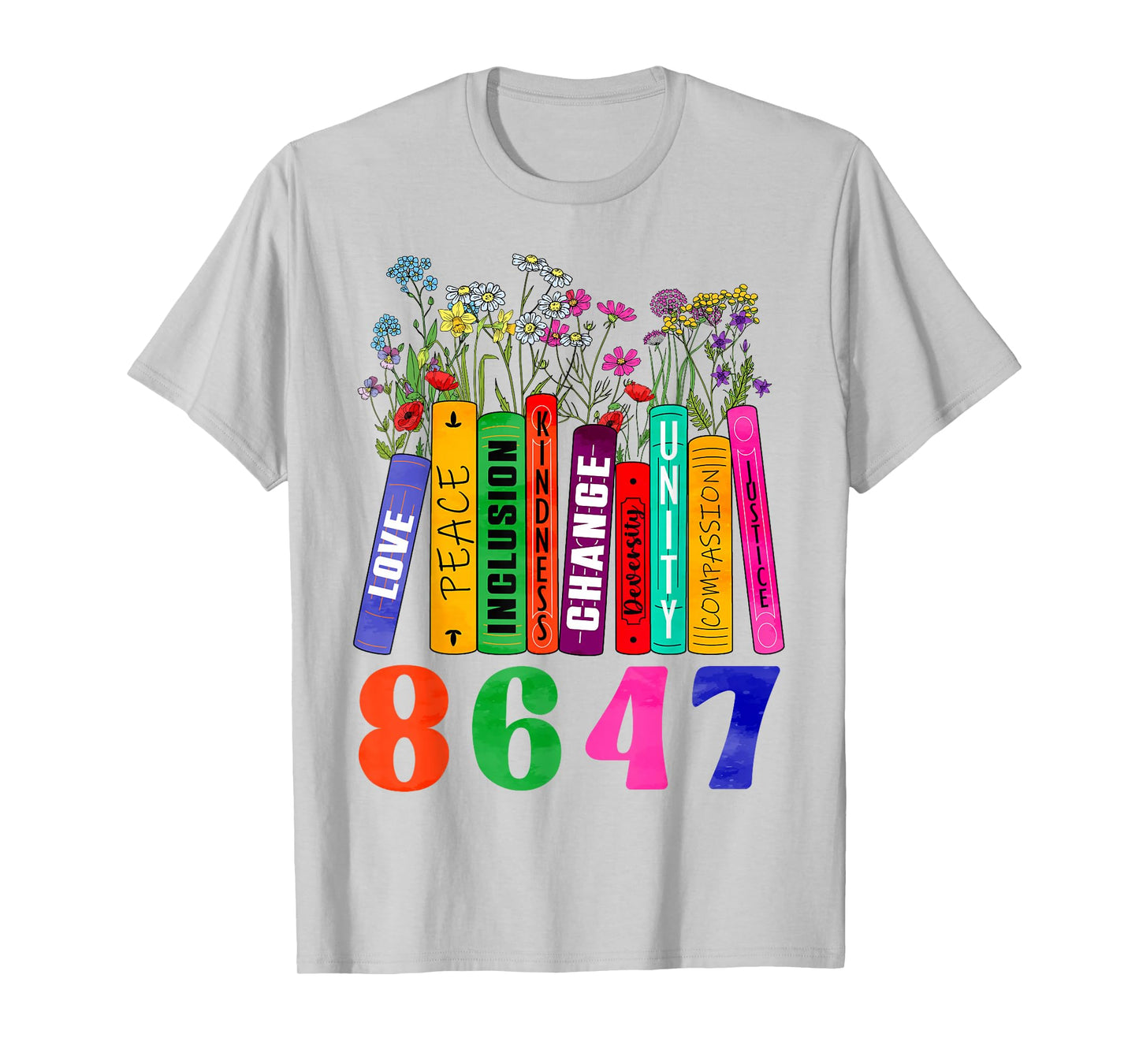 Funny 8647 Anti Trump 86 47 Boho Floral Feminist Political T-Shirt