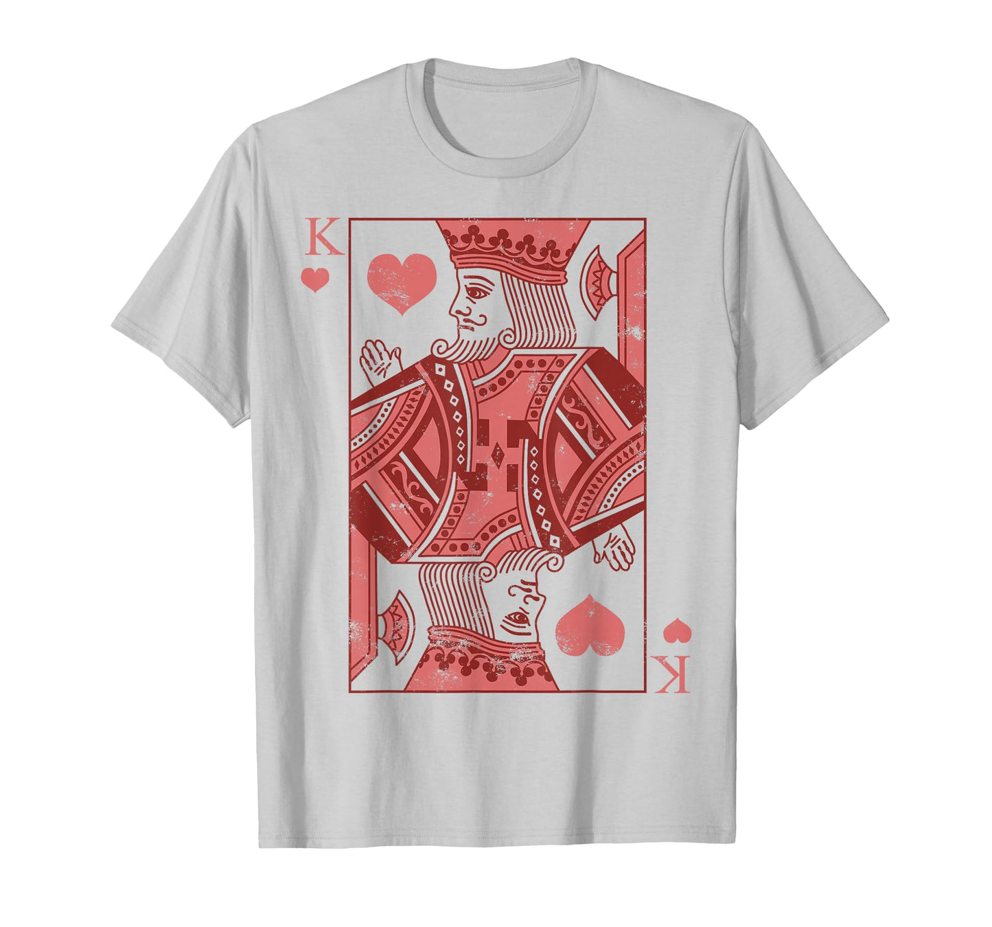 King Of Hearts Classic Card Game Icon Valentine Graphic T-Shirt