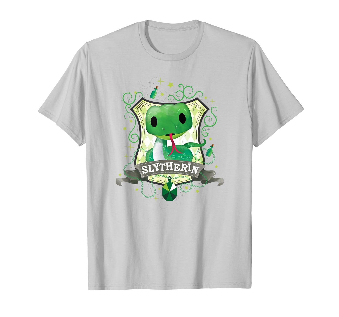 Harry Potter Watercolor Slytherin Crest T-Shirt