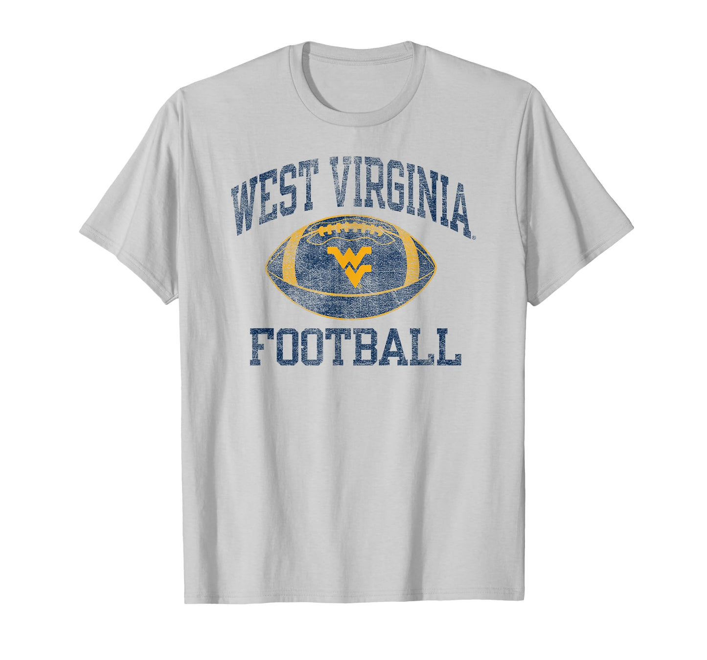 West Virginia Mountaineers Football Intensity Vintage White T-Shirt