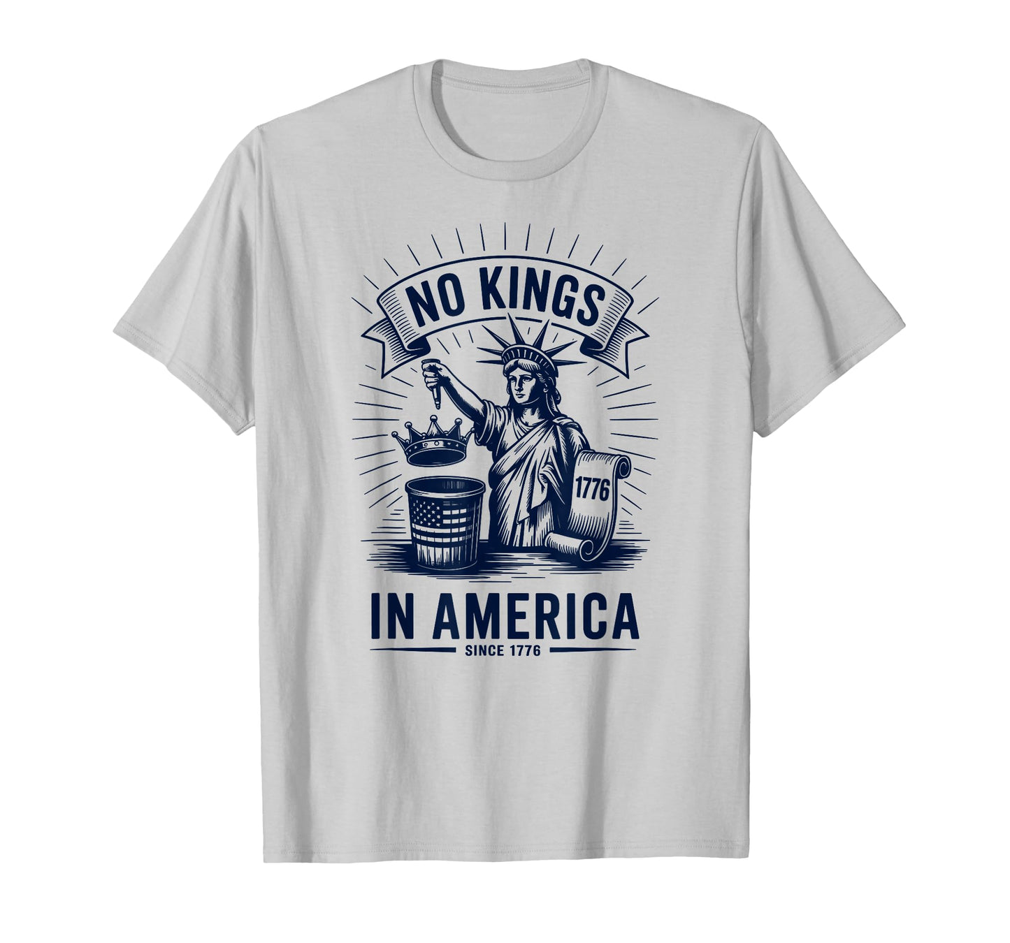 No Kings In America Skeleton Political Men Women T-Shirt