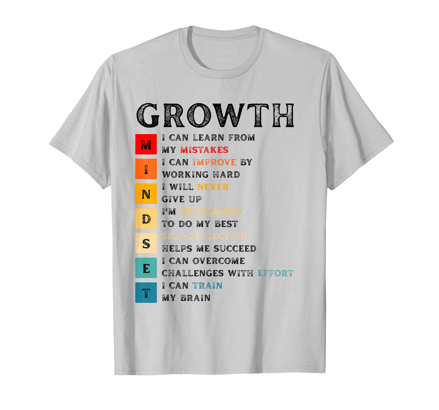 Growth Mindset Definition - Motivational Quote Inspiration T-Shirt