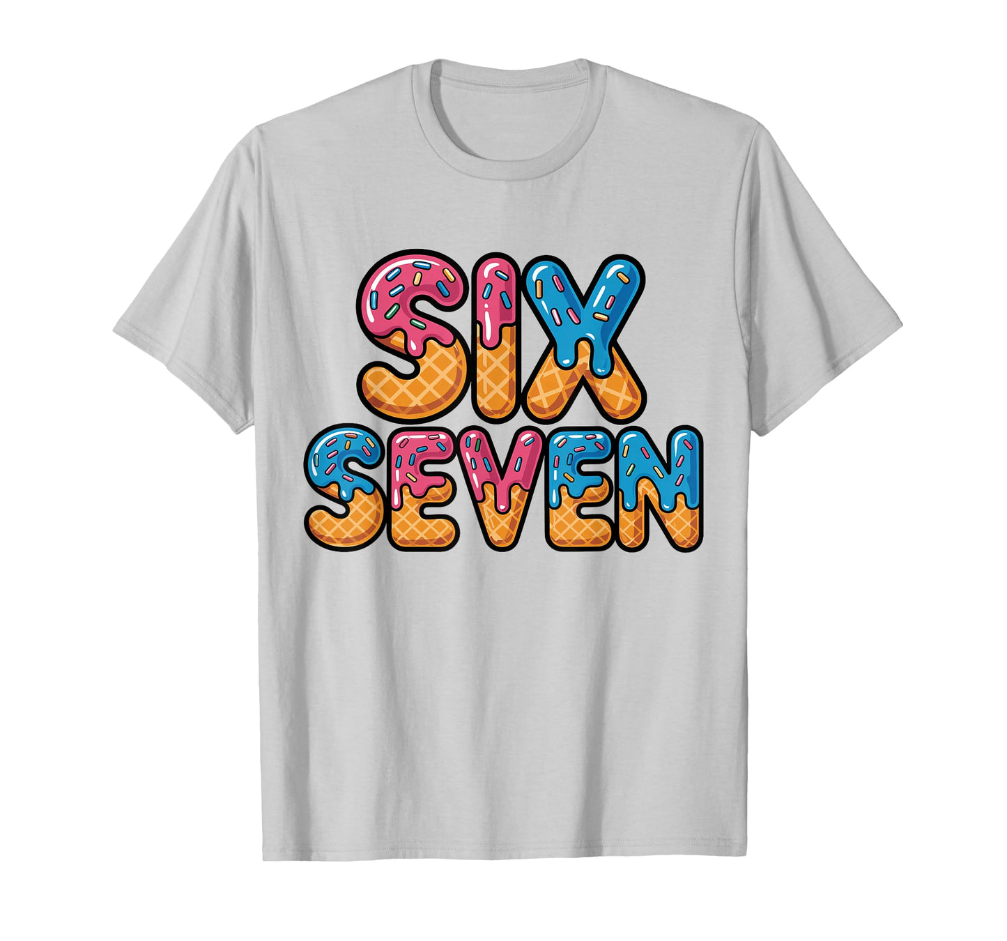 Funny Six Seven Meme 6 7 Shirt Retro T-Shirt