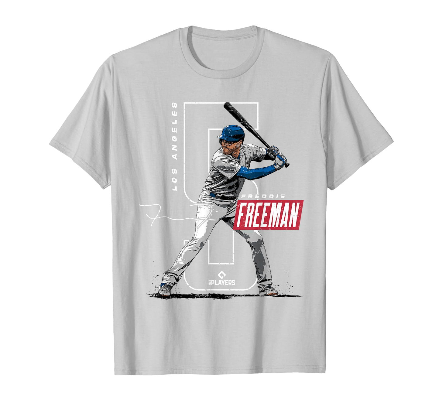 License Champs Freddie Freeman | Los Angeles Baseball Players | MLBFRE3002 T-Shirt, Small, Blue