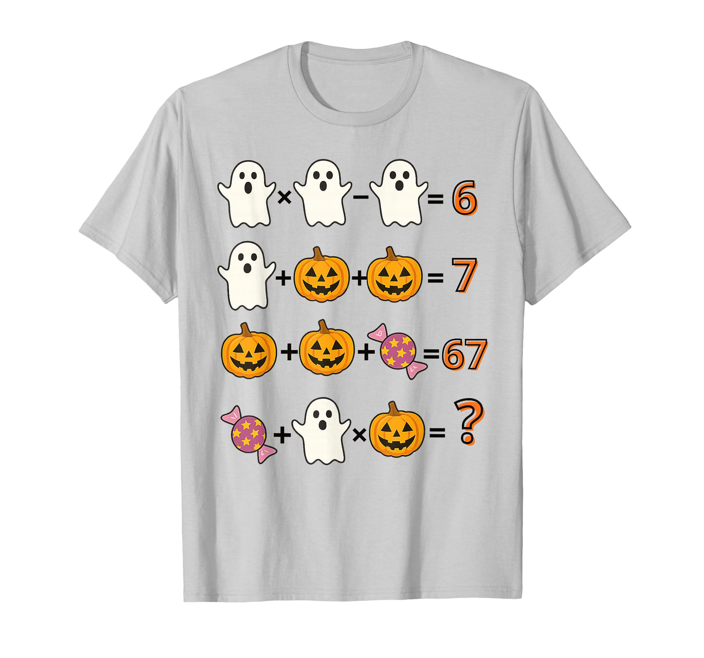 Halloween Order of Operations Math Teacher Six Seven 6 7 T-Shirt