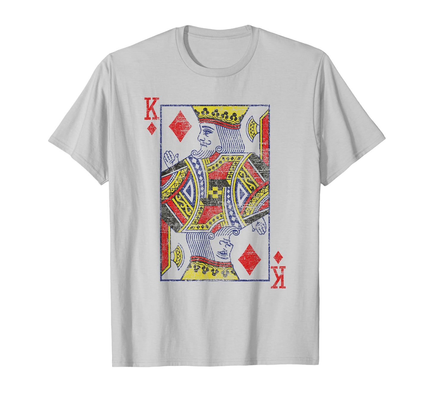 King Of Diamonds Playing Card Costume Poker Distressed T-Shirt