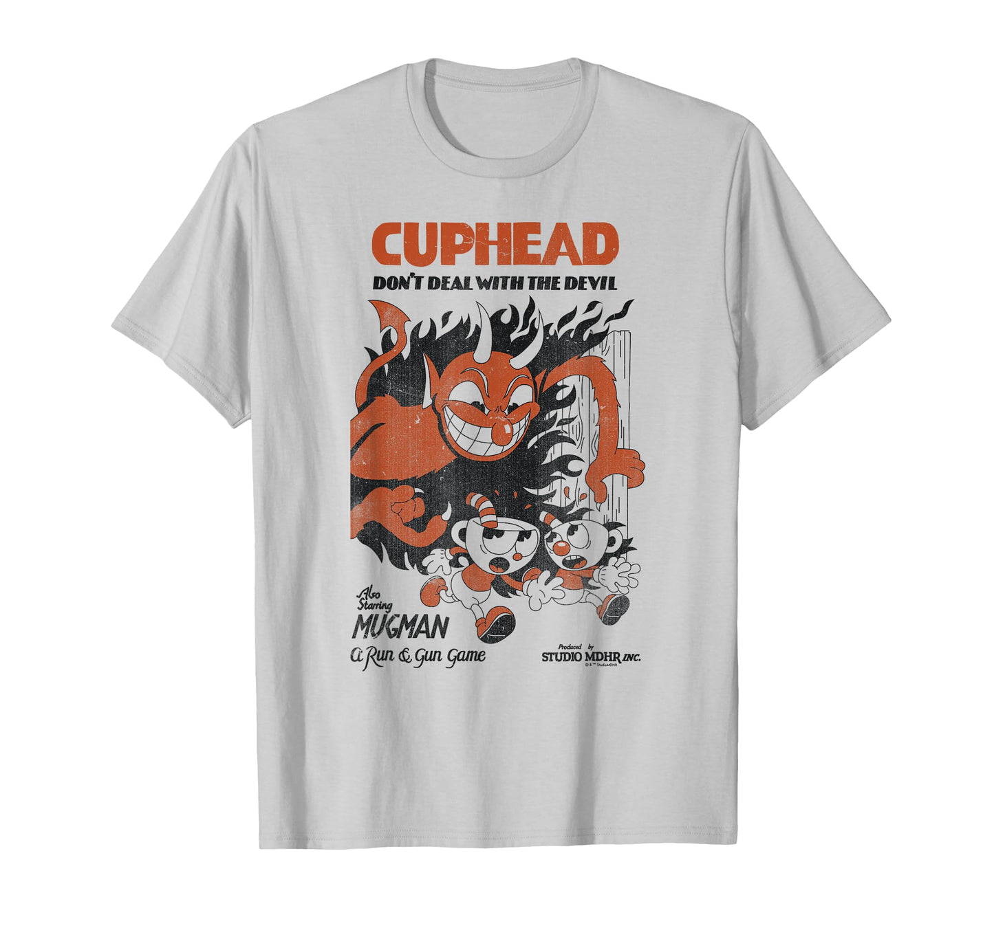 Cuphead Mugman Running From The Devil T-Shirt