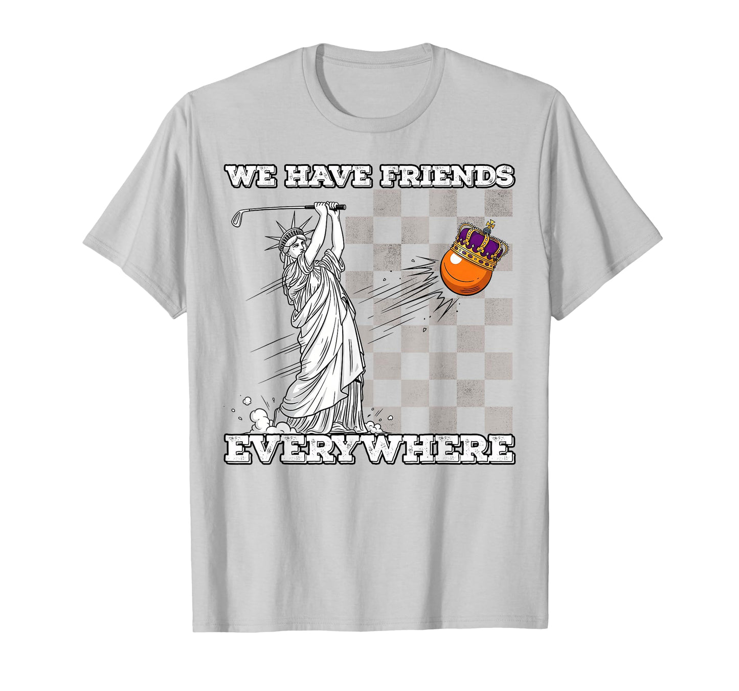 No Kings in America Friends Everywhere Lady Liberty Statue T-Shirt