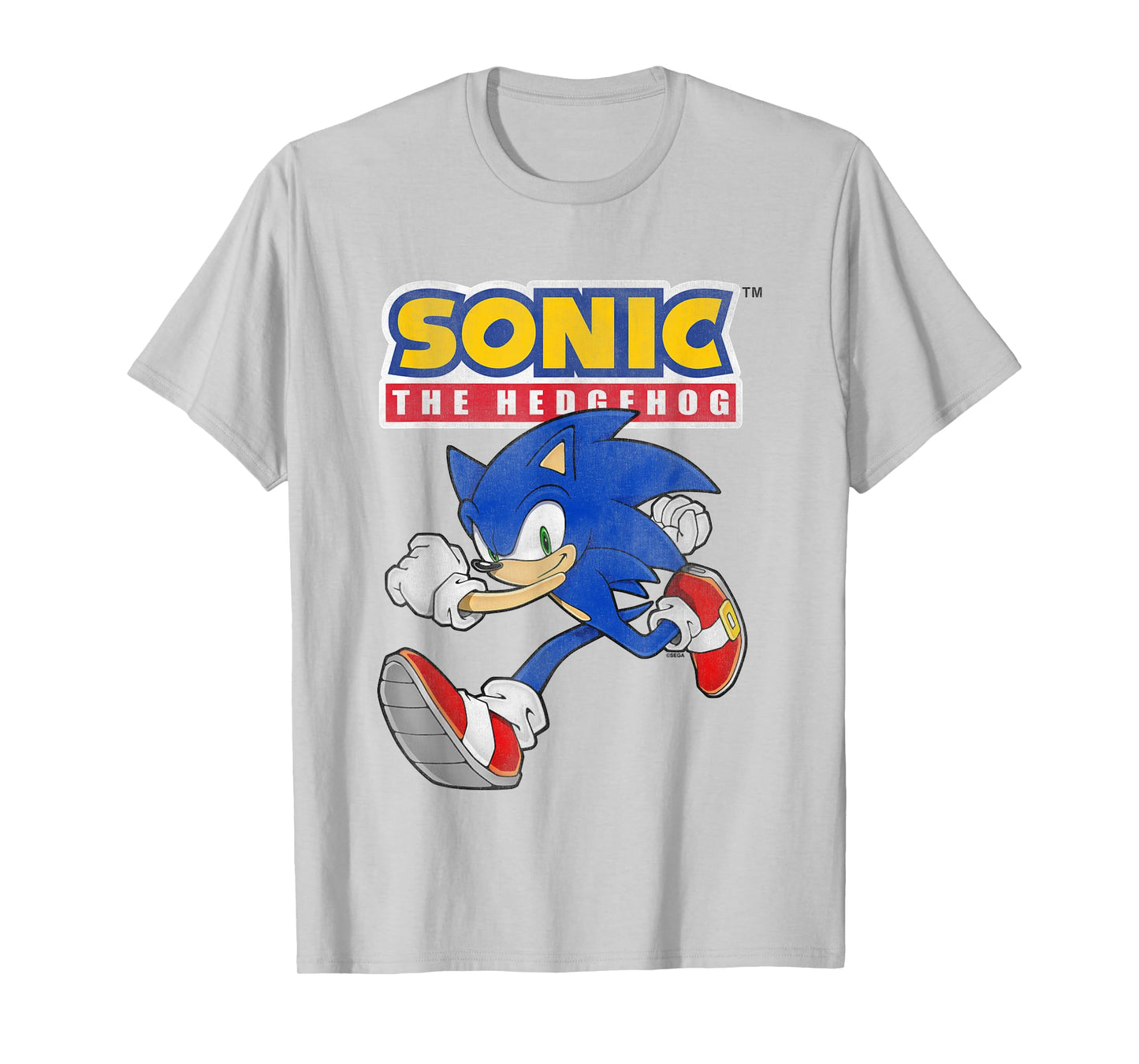 Sonic The Hedgehog Running Sonic Cool Portrait Vintage T-Shirt