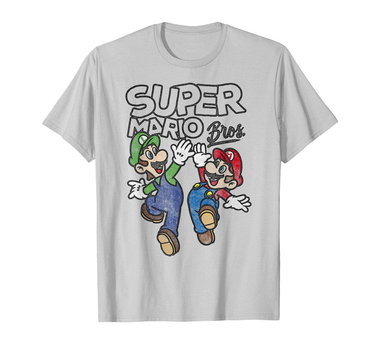Super Mario Bros. Luigi And Mario High Five Portrait T-Shirt