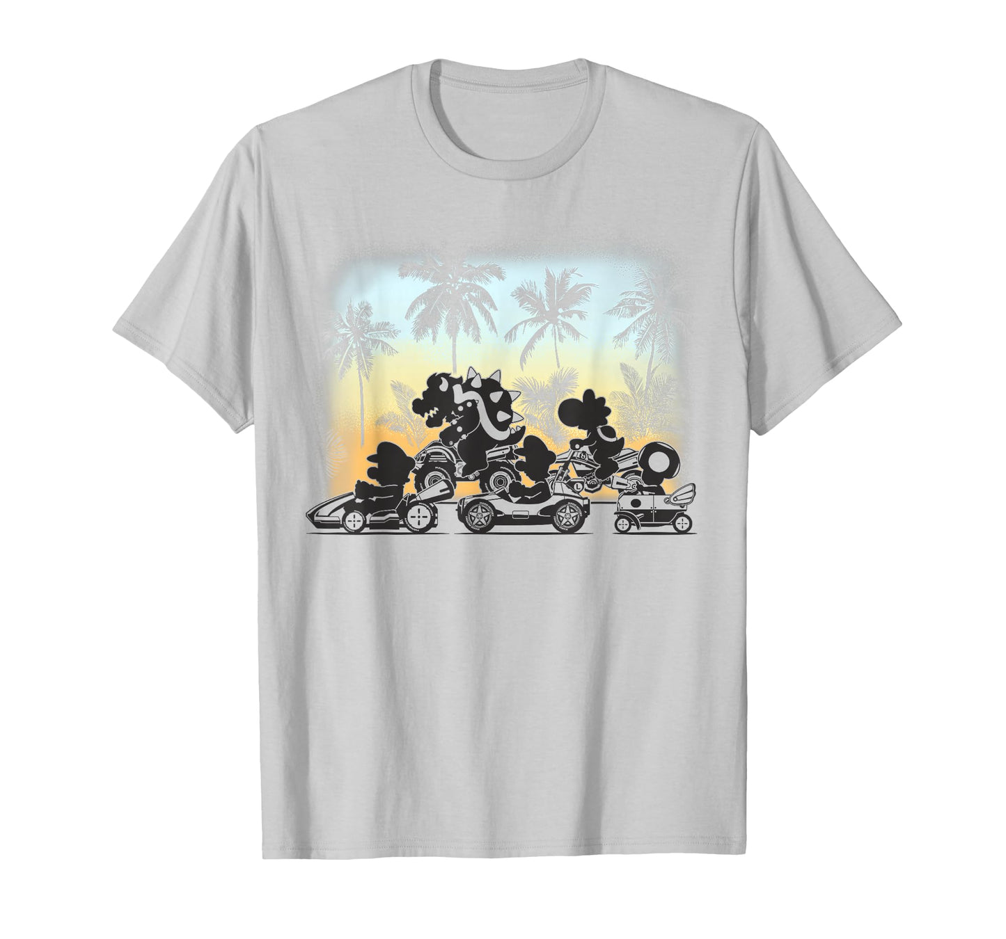 Mario Kart Tropical Silhouette Racers T-Shirt