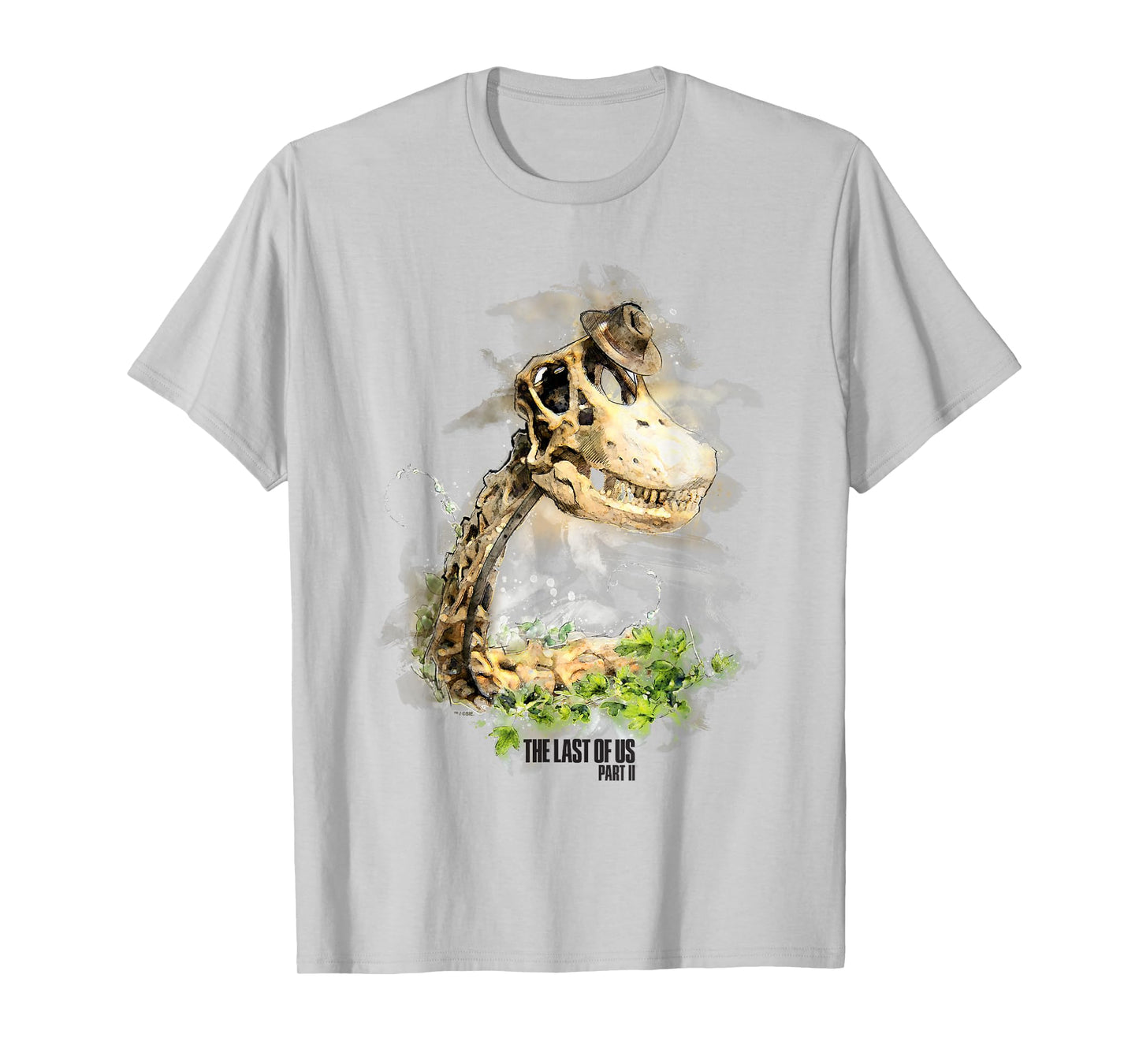 The Last of Us Part II Hat On A Dinosaur Watercolor Style T-Shirt