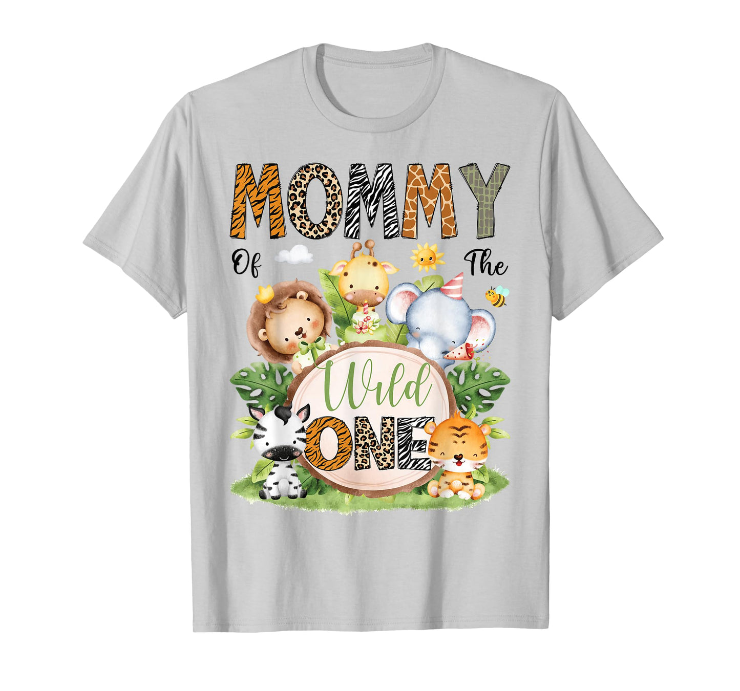 Mommy Of The Wild One Safari Jungle 1St Birthday Kids T-Shirt