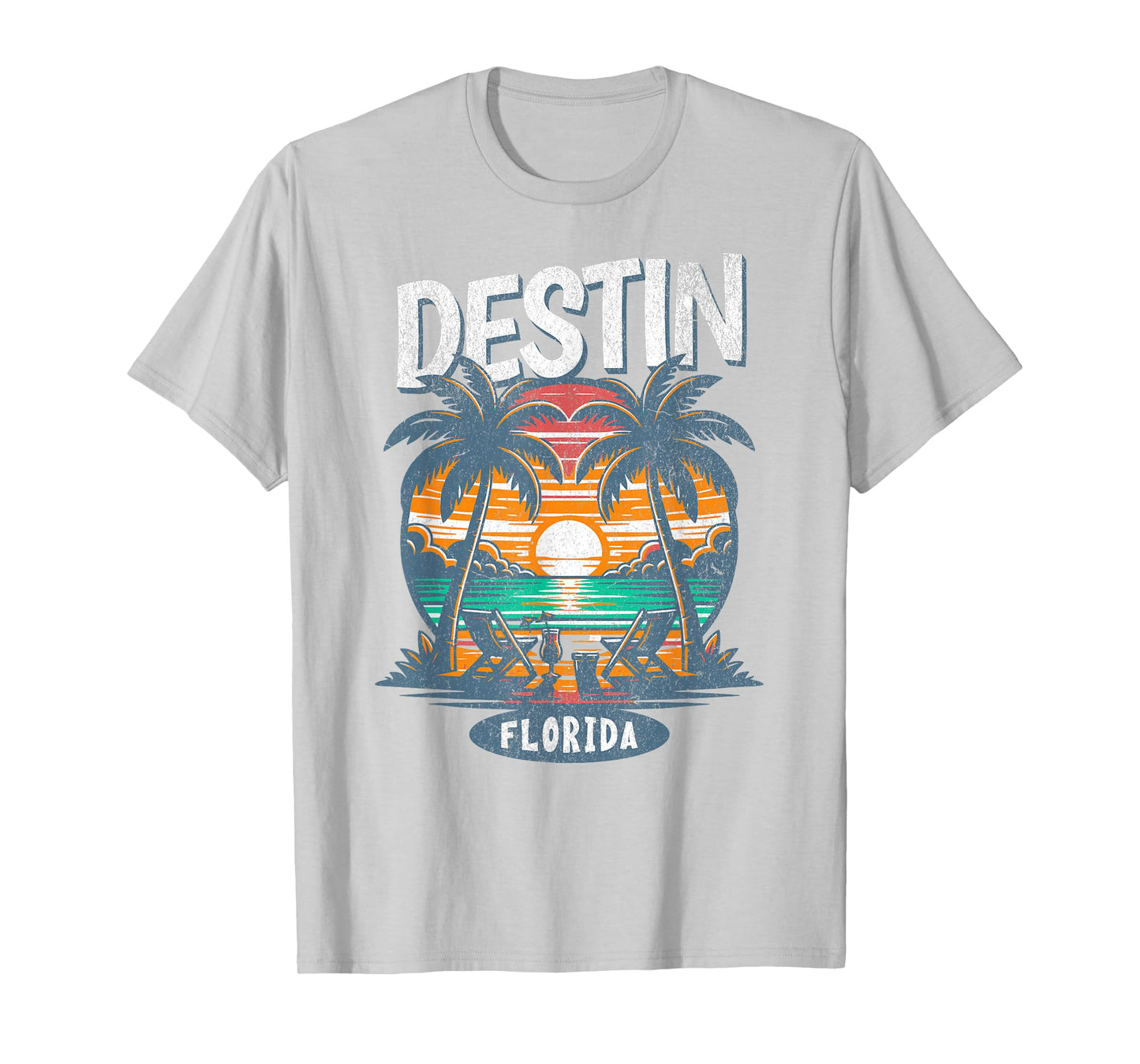 Destin Beach Florida Vintage Spring Break Vacation Retro T-Shirt