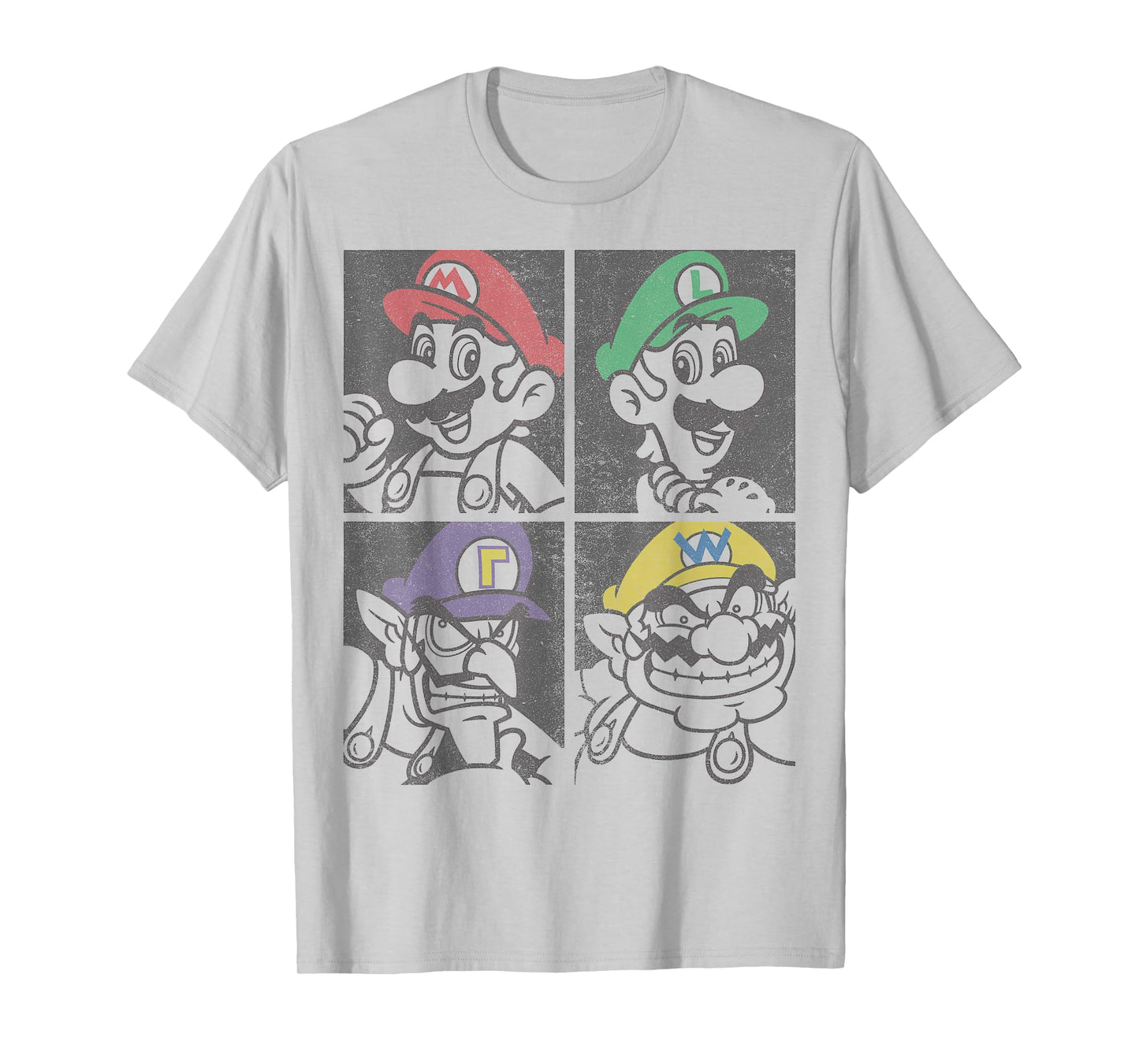 Super Mario Mario Luigi Wario Waluigi Box Up T-Shirt