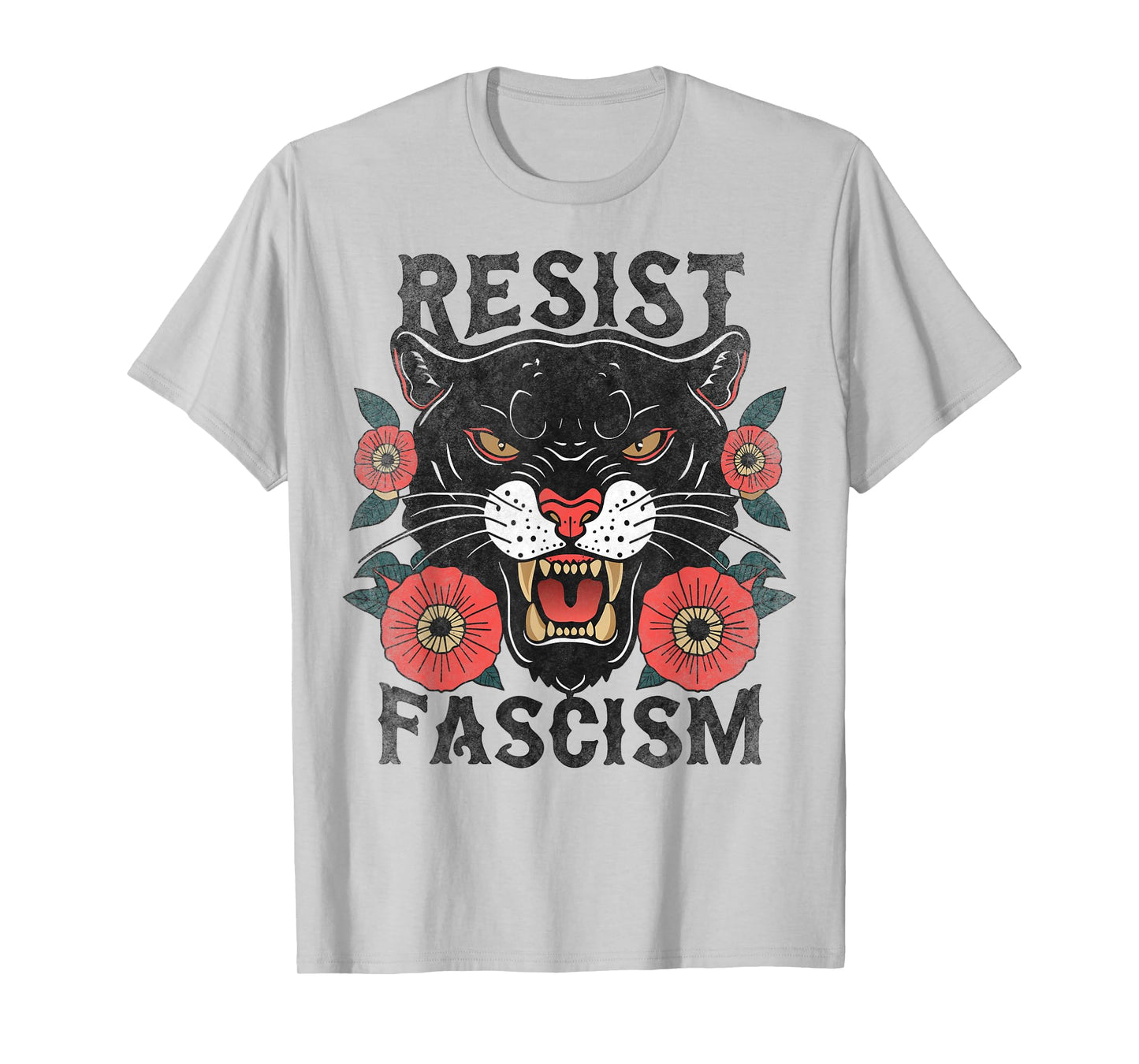 Resist Fascism Tiger Anti-Trump Social Justice Feminist T-Shirt