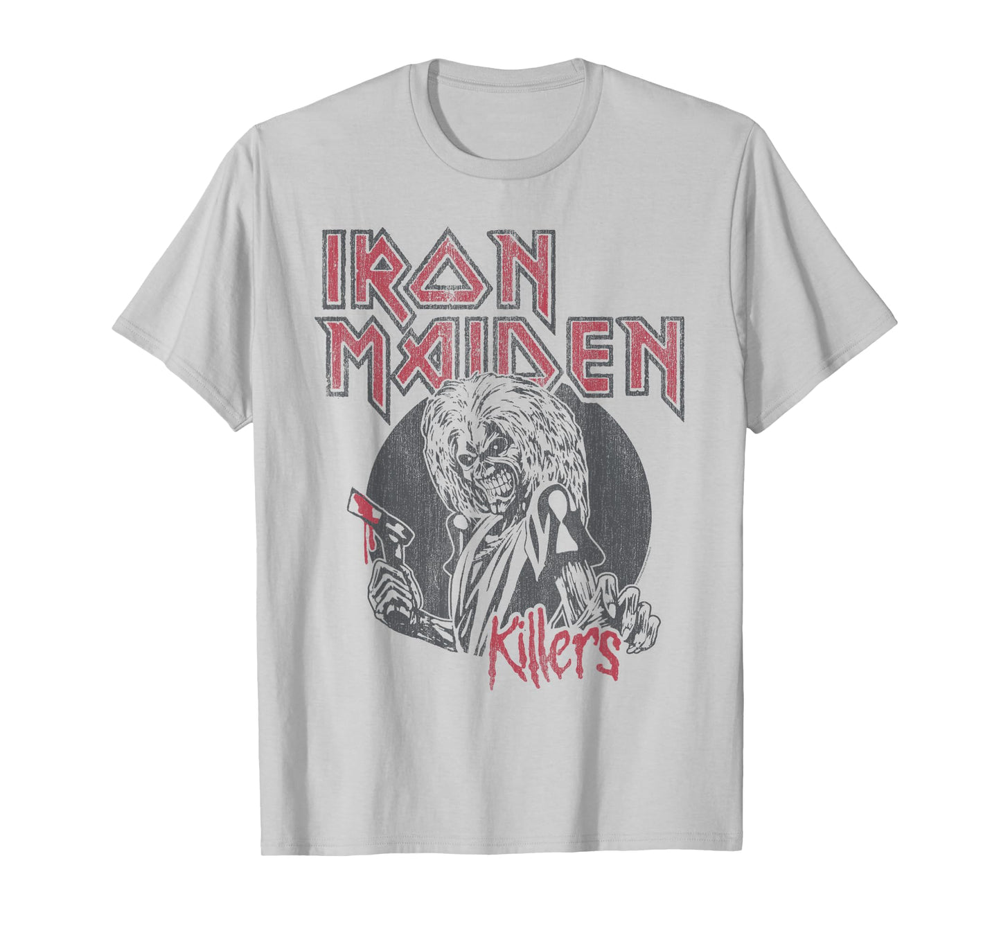 Iron Maiden - Vintage Beast Circle White T-Shirt