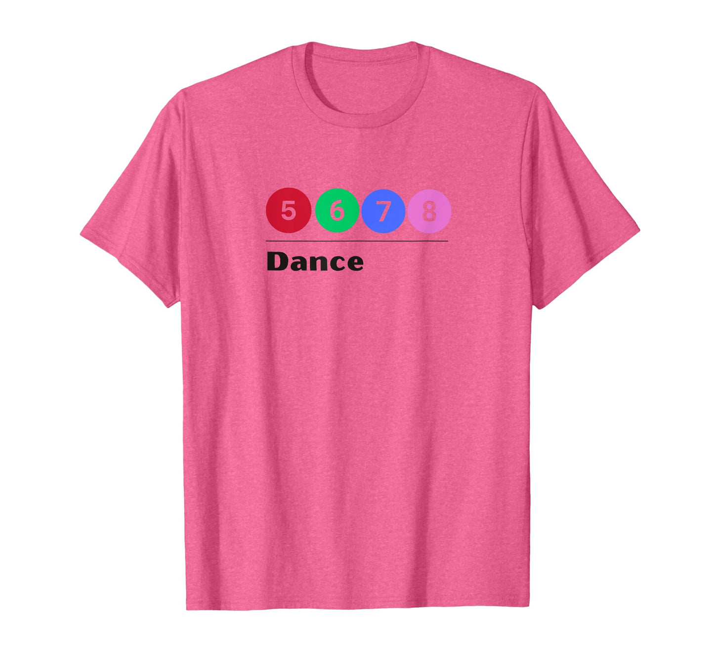 SUBWAY STYLE 5, 6, 7, 8, DANCE Ballet Dancer Numbers Graphic T-Shirt