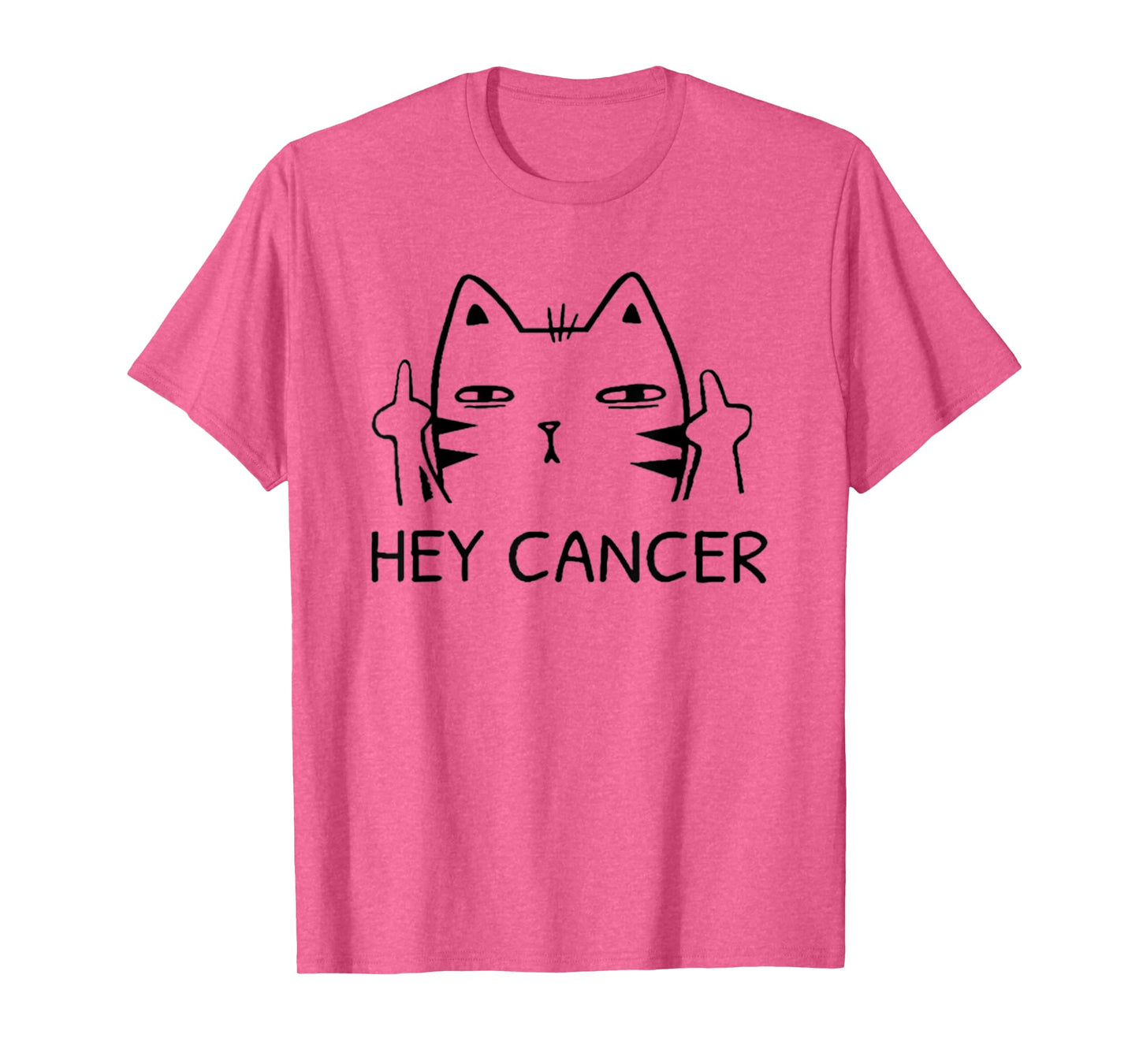 Hey Cancer F Funny Cat Middle Finger T-Shirt for Men Women