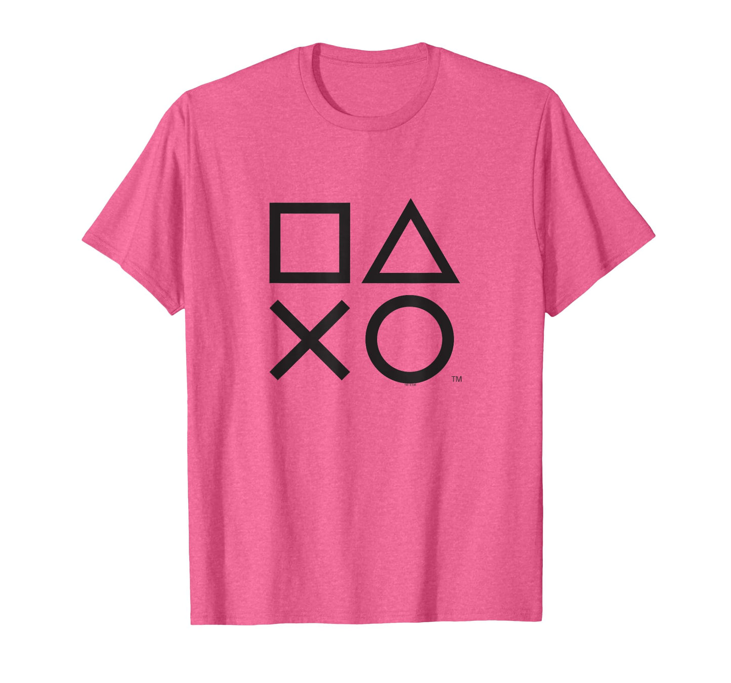 PlayStation PS5 Gamer Controller Icons in Classic Black T-Shirt