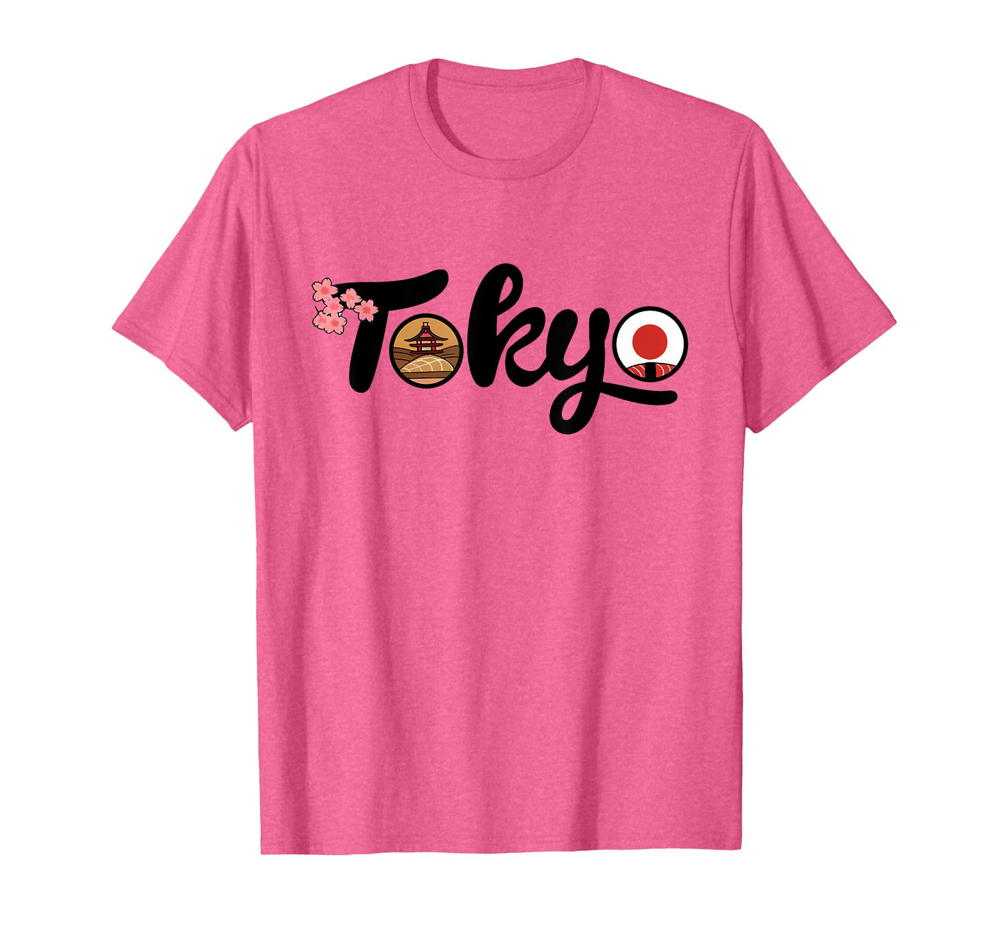 Tokyo Japan Sushi Cherry Blossom Temple Japanese Sakura T-Shirt