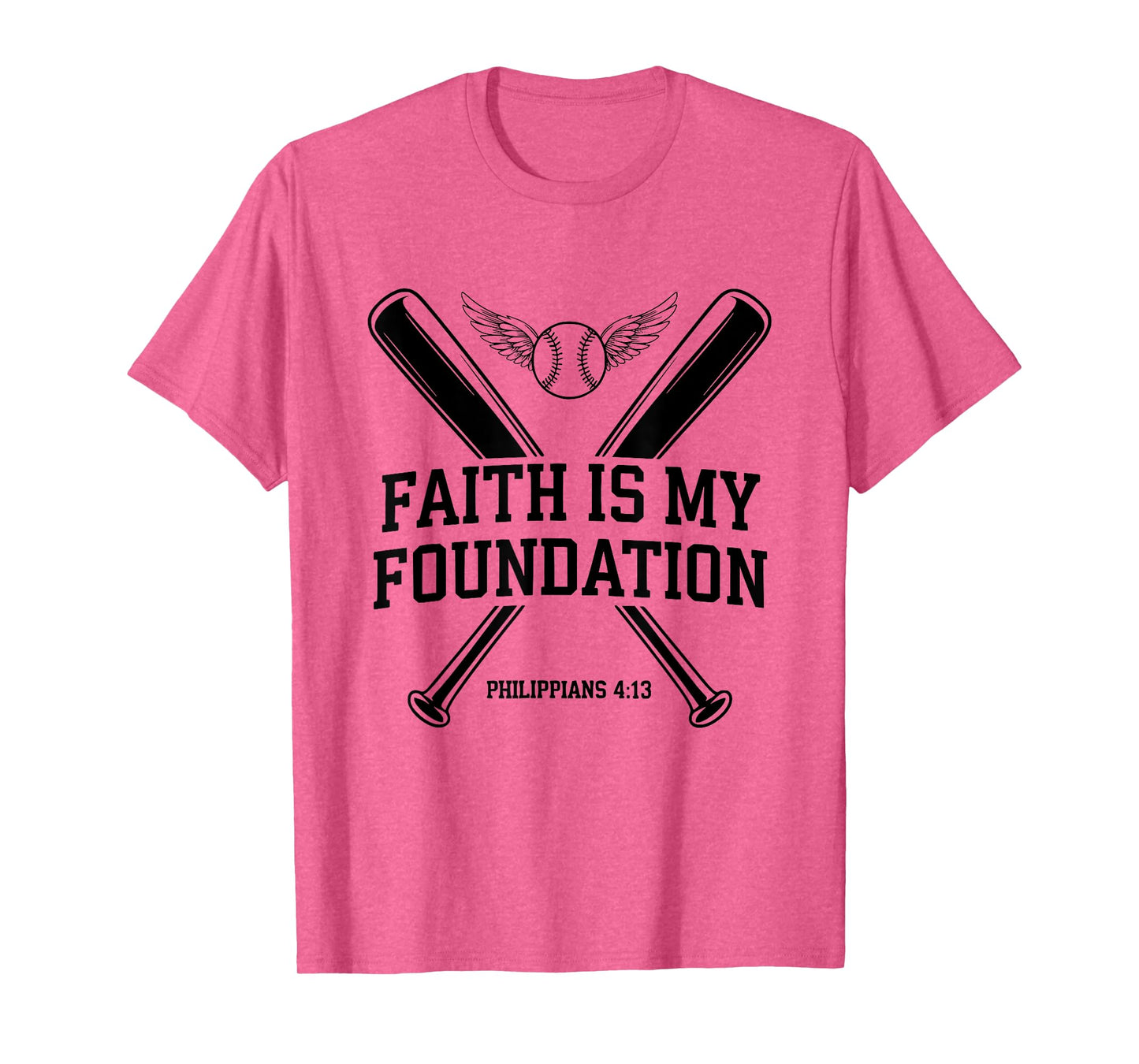 Christian Baseball Player Sports Bible Verse Theme T-Shirt