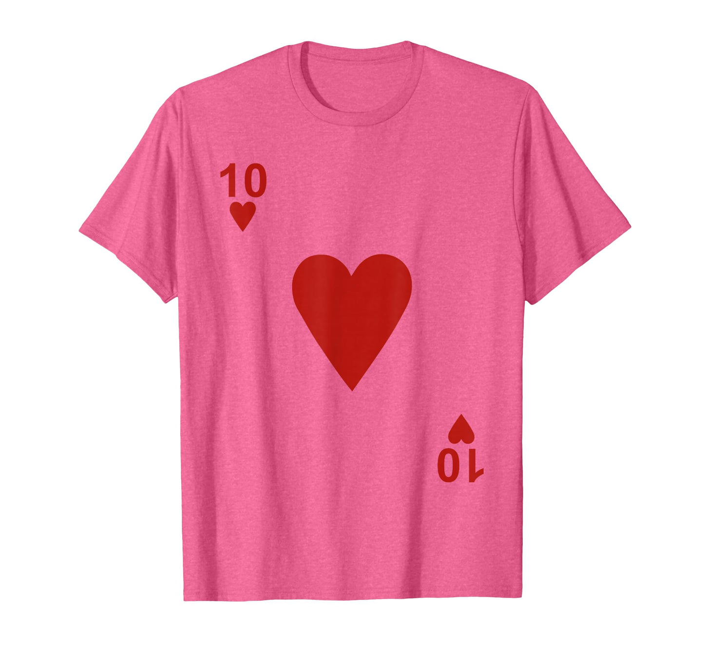 Ten of hearts Tshirt Blackjack Cards Poker 21 10 Tee shirt T-Shirt