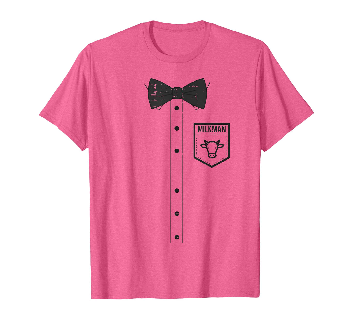 Halloween Milkman Pocket Funny Milk Costume Uniform Dad Men T-Shirt