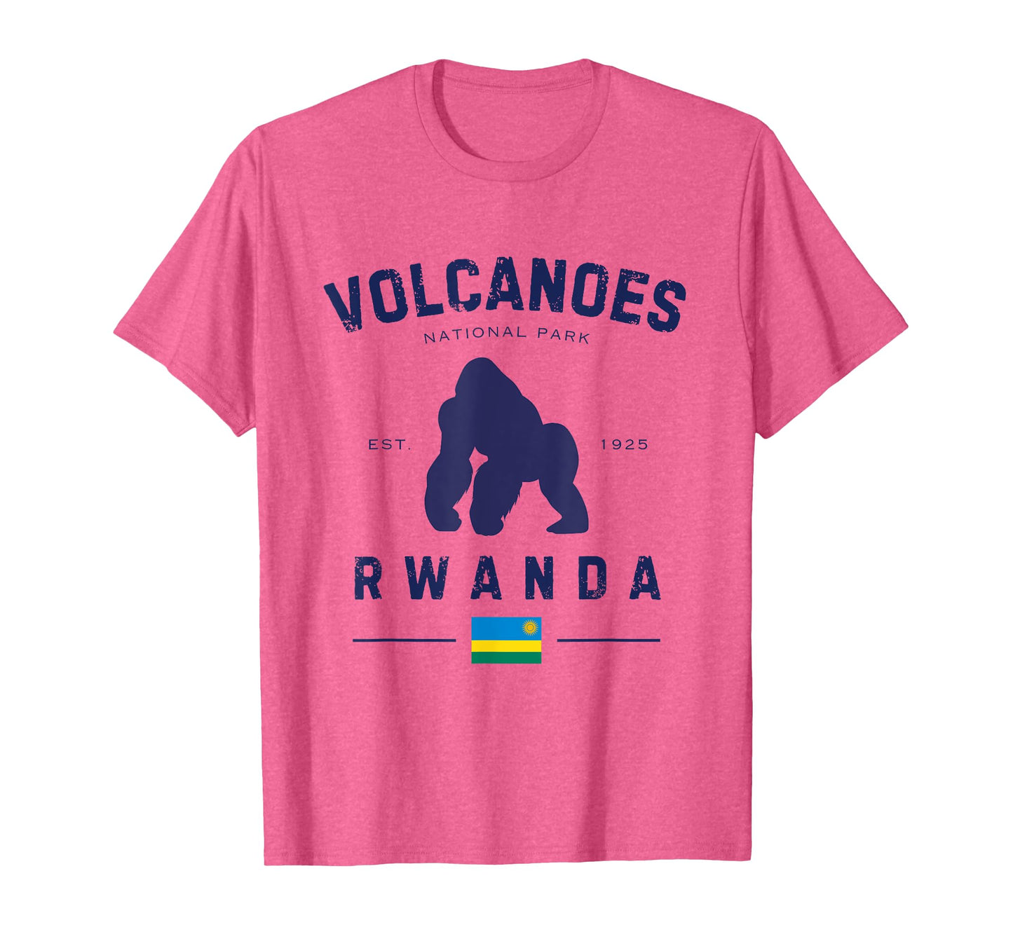 Volcanoes National Park Rwanda Flag Virunga Gorilla Safari T-Shirt