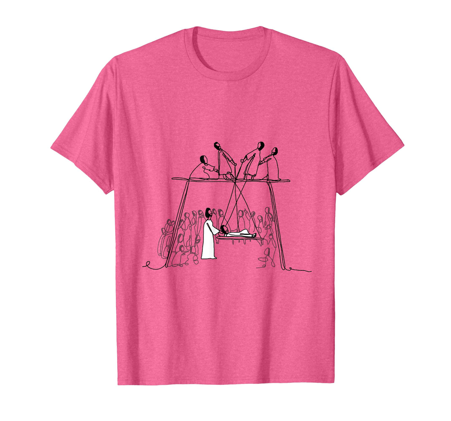 God Heals Man Of Palsy Let Down Through The Roof Religious T-Shirt