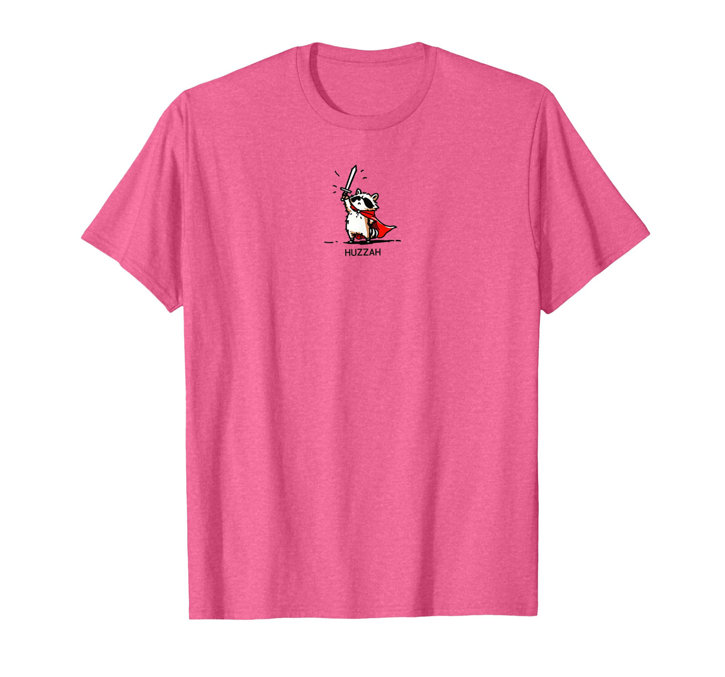 Huzzah Raccoon Knight Funny Sword Meme Quote T-Shirt