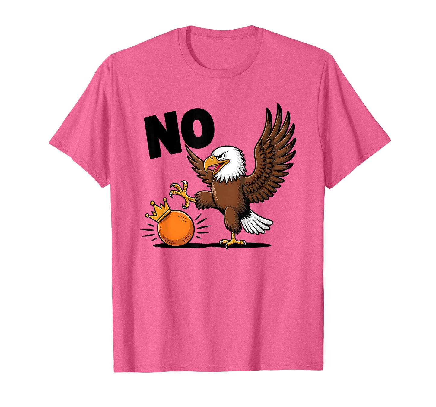 Orange Kicking No Kings In America Eagle T-Shirt