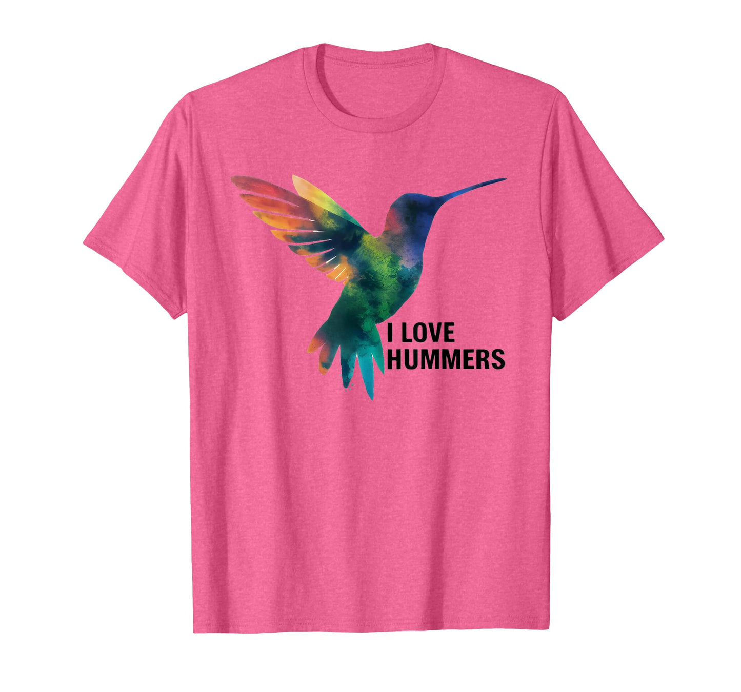 I Love Hummers bird Watercolor Stylized Colibri T-Shirt