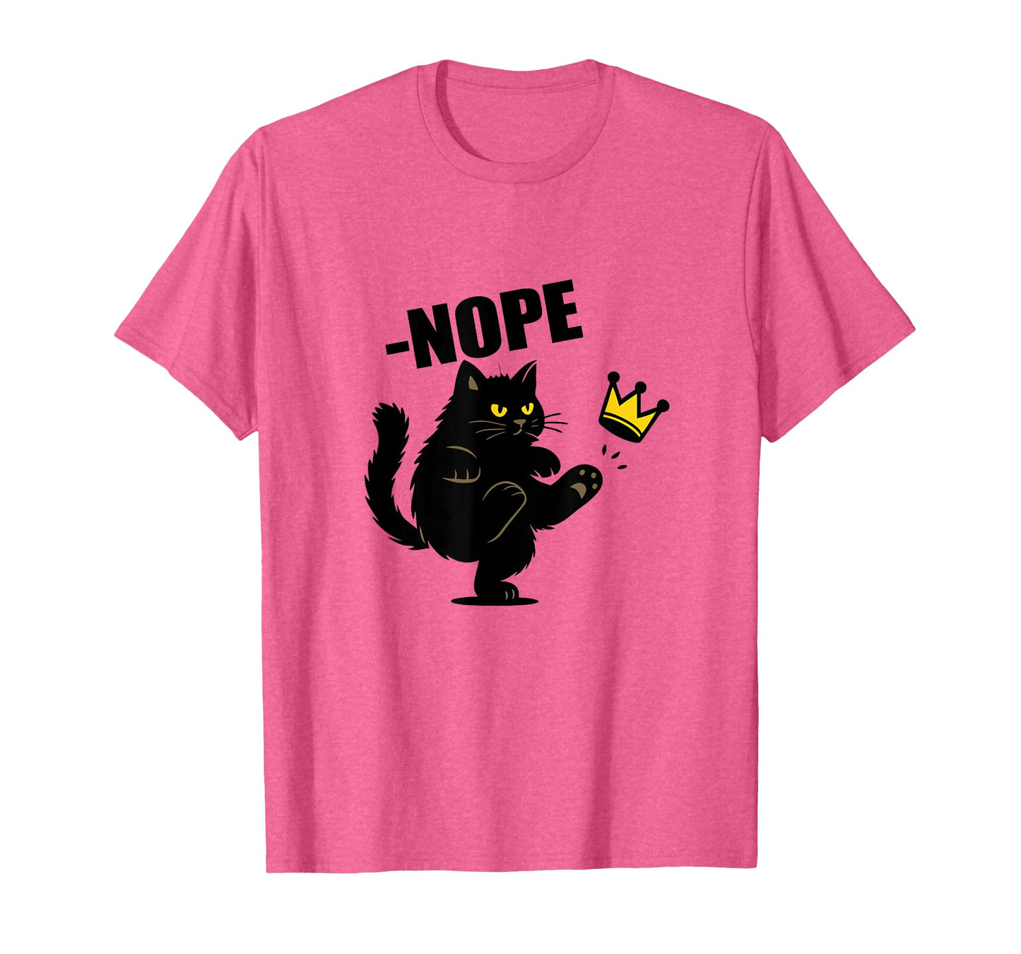 No Kings in America Black Cat Funny T-Shirt