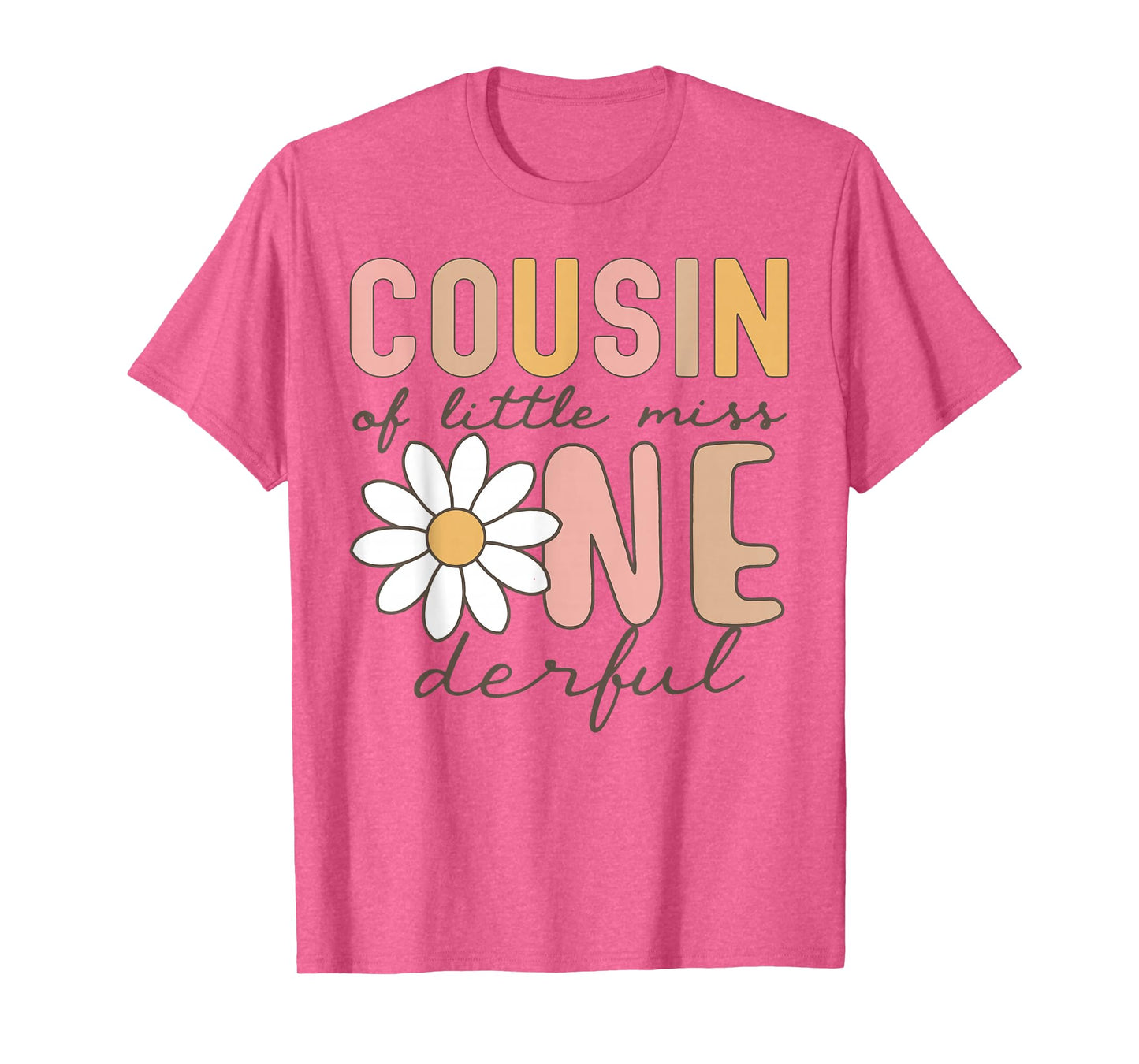 Cousin of Little Miss Onederful First Birthday Daisy Family T-Shirt