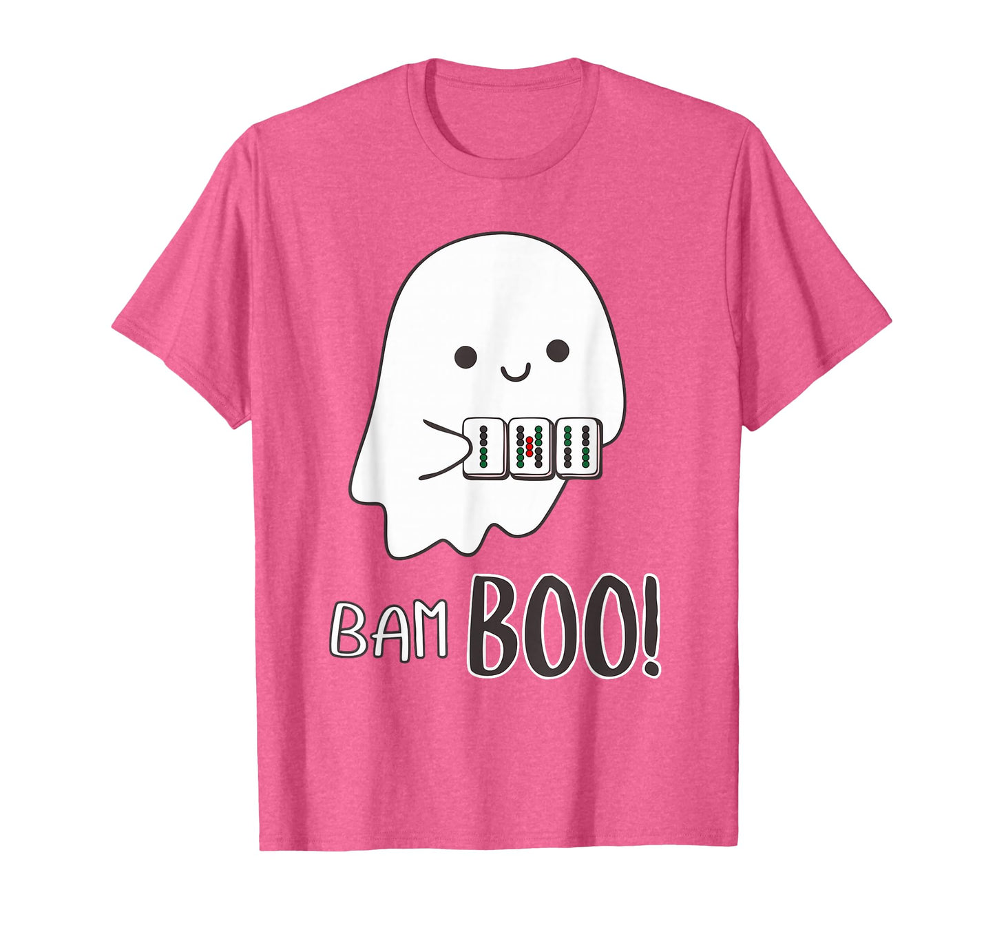 Halloween Ghost Playing Mahjong Spooky Bam Boo Funny Costume T-Shirt