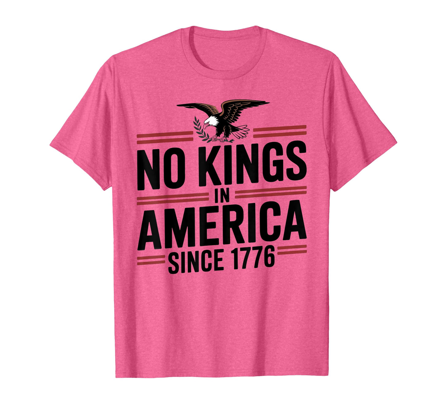 America Flag 4th July Decor No Kings In America Since 1776 T-Shirt