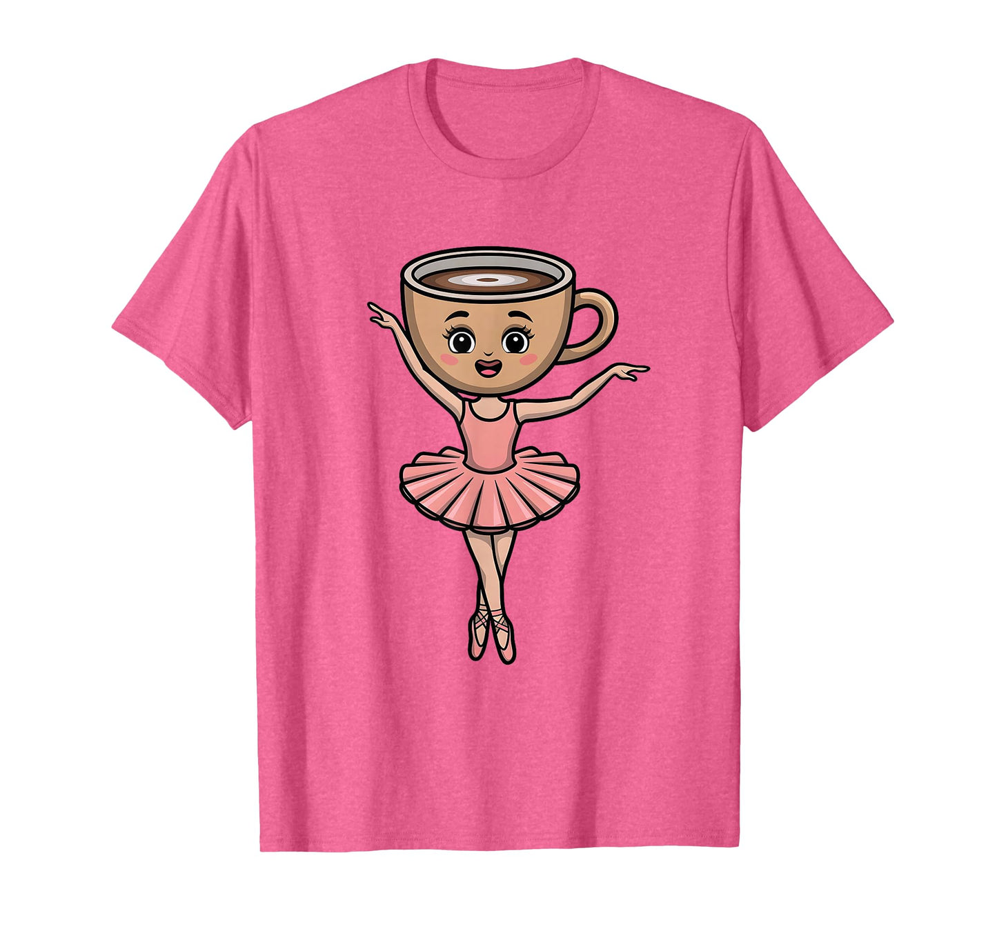 Funny Cappuccino Ballerina Tee Coffee Lover Women Caffeine T-Shirt