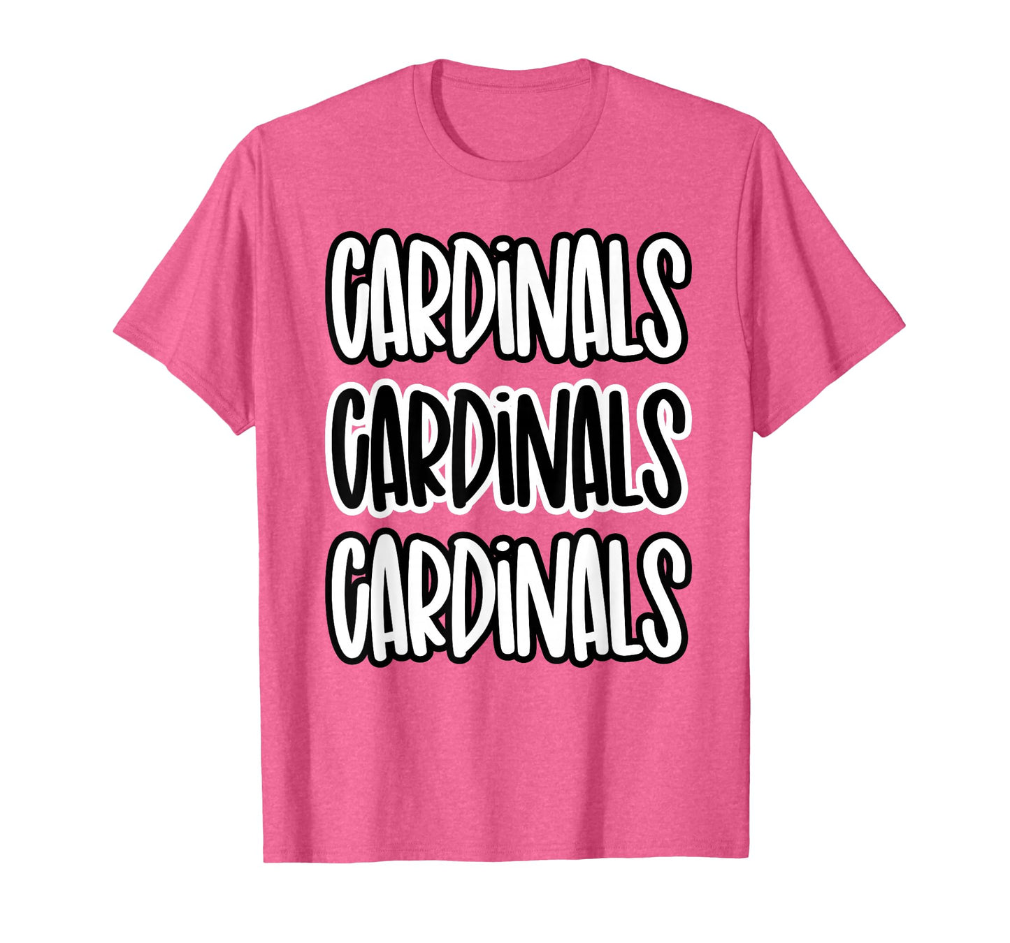 Cardinals Repeating School Spirit red black white T-Shirt