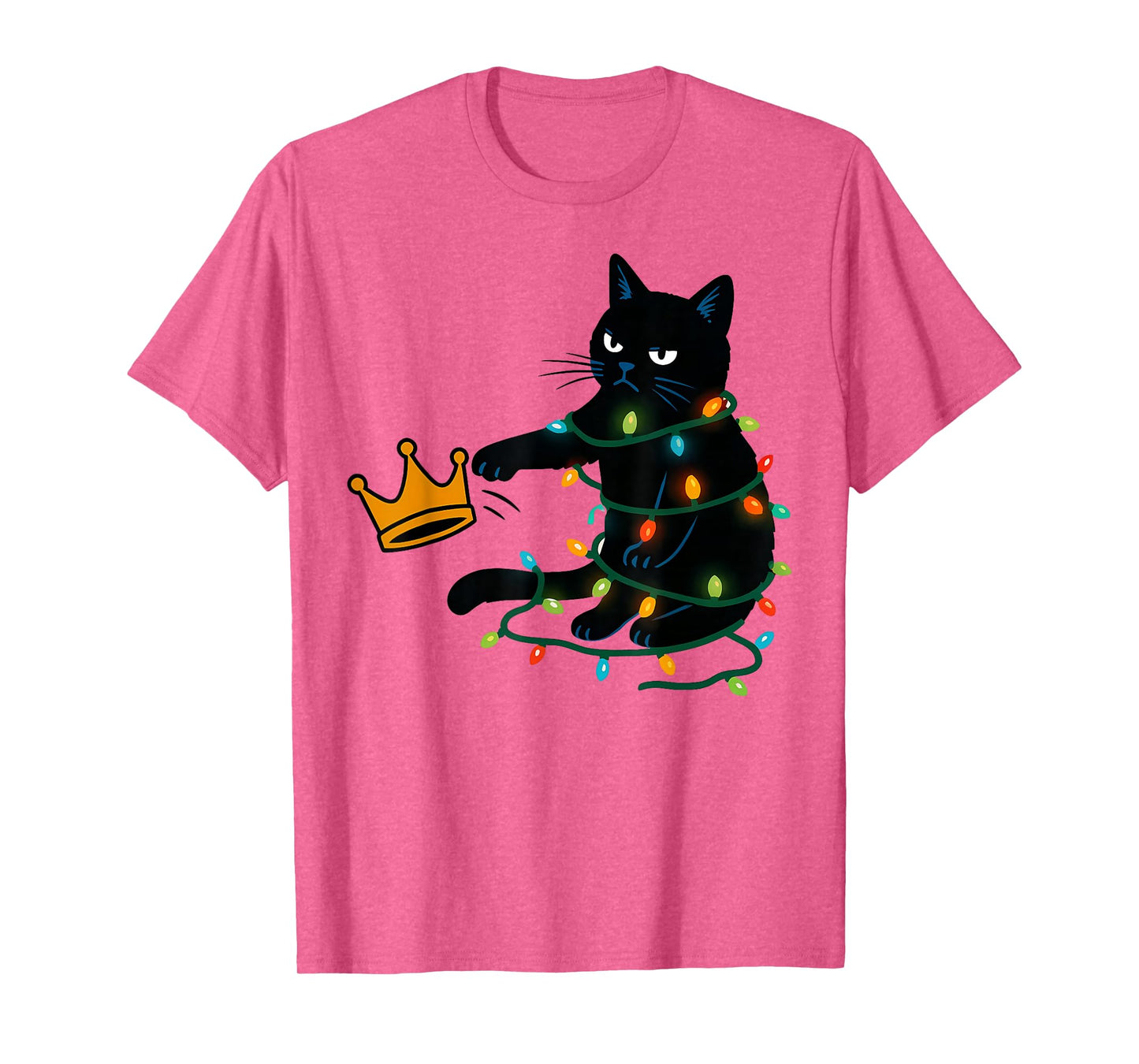 Funny Black Cat No Kings in America T-Shirt