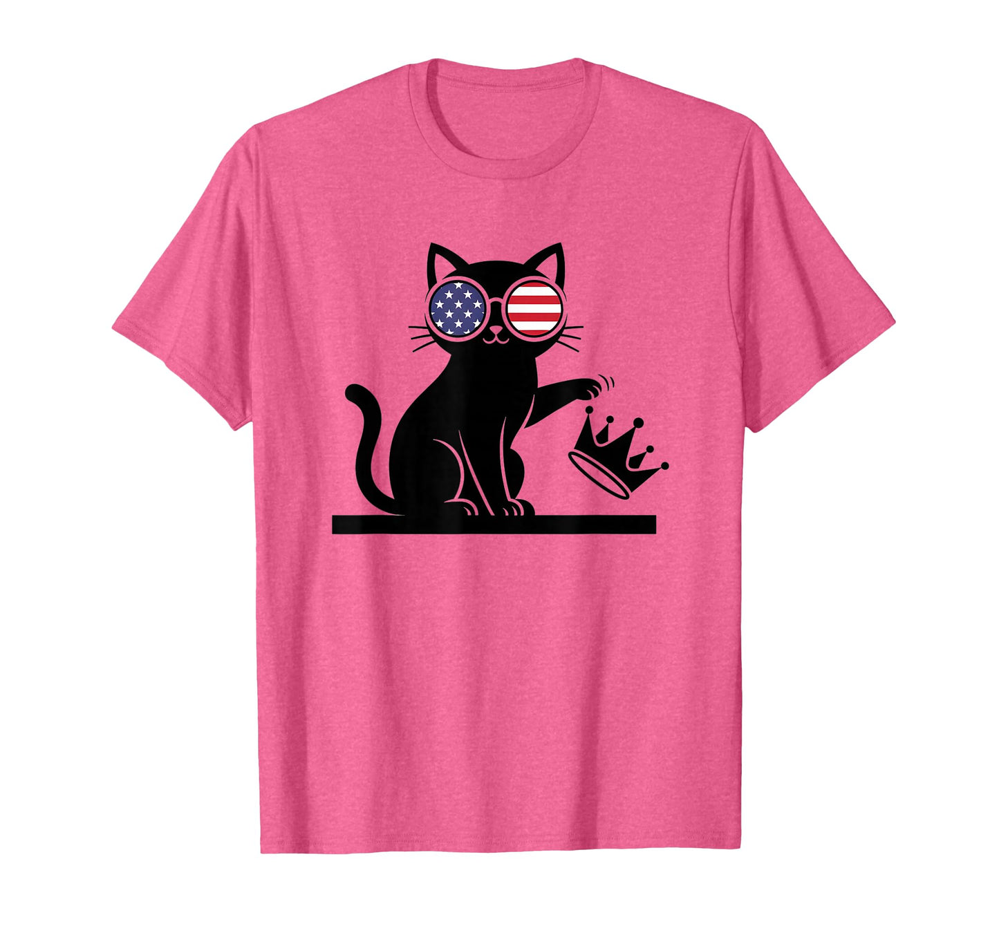 Cat No Kings in America Patriotic Funny Cat Lady Democracy T-Shirt