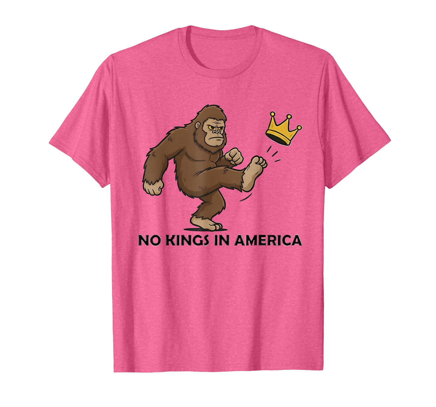 No Kings in America We The People Democracy Angry Bigfoot T-Shirt