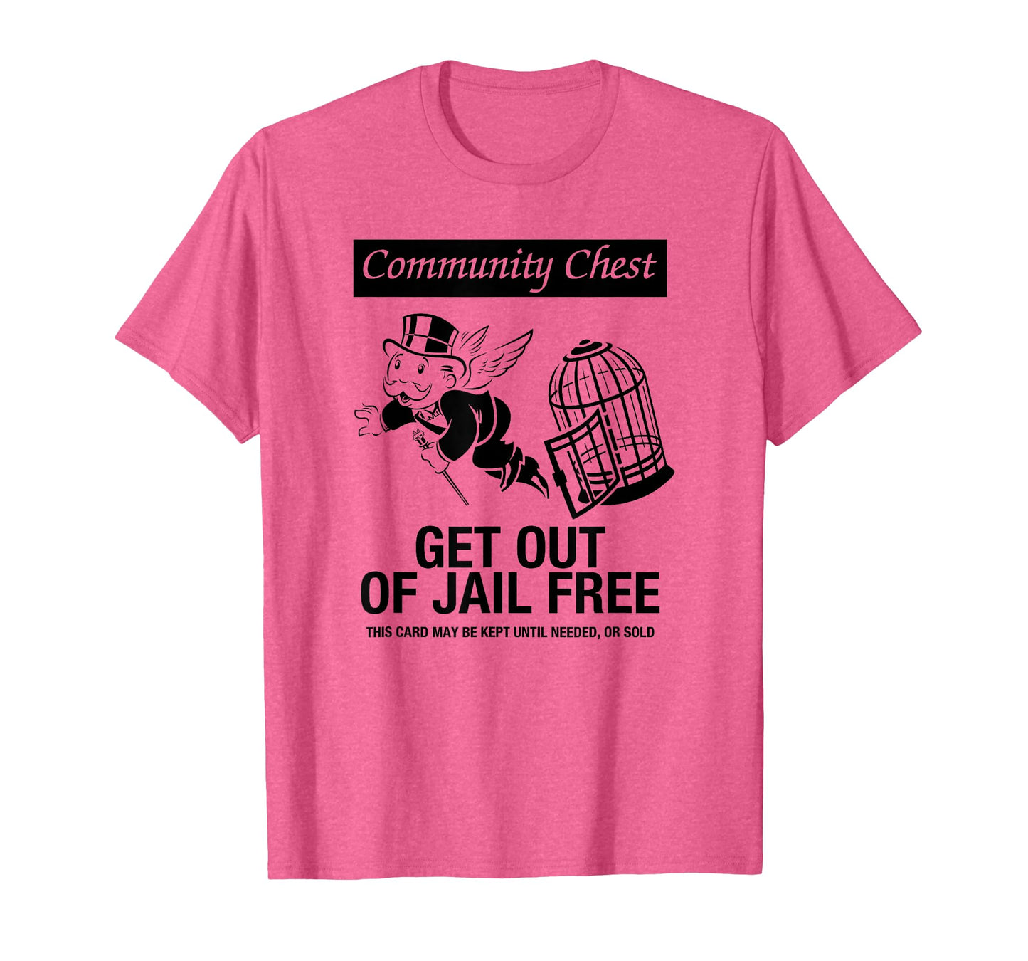 Monopoly Mr. Monopoly Get Out Of Jail Free Logo T-Shirt