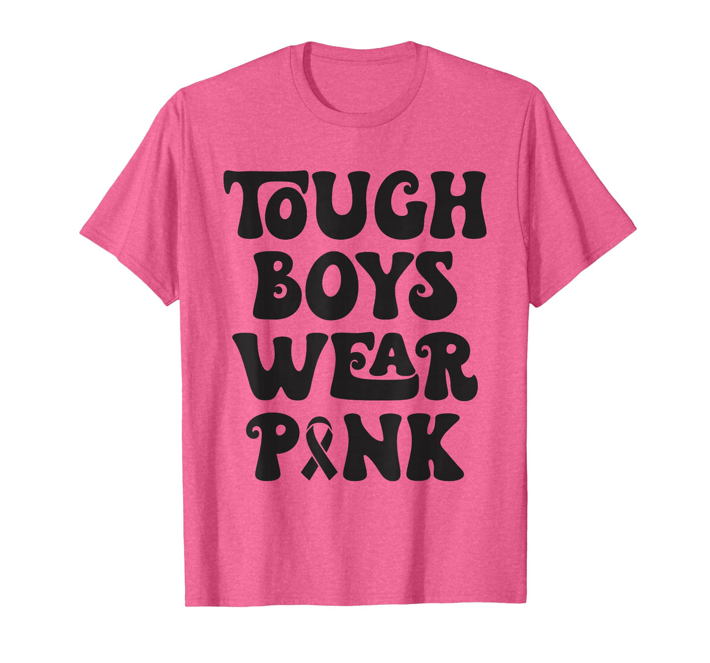 Tough Boys Wear Pink Funny Breast Cancer Awareness Men Kids T-Shirt