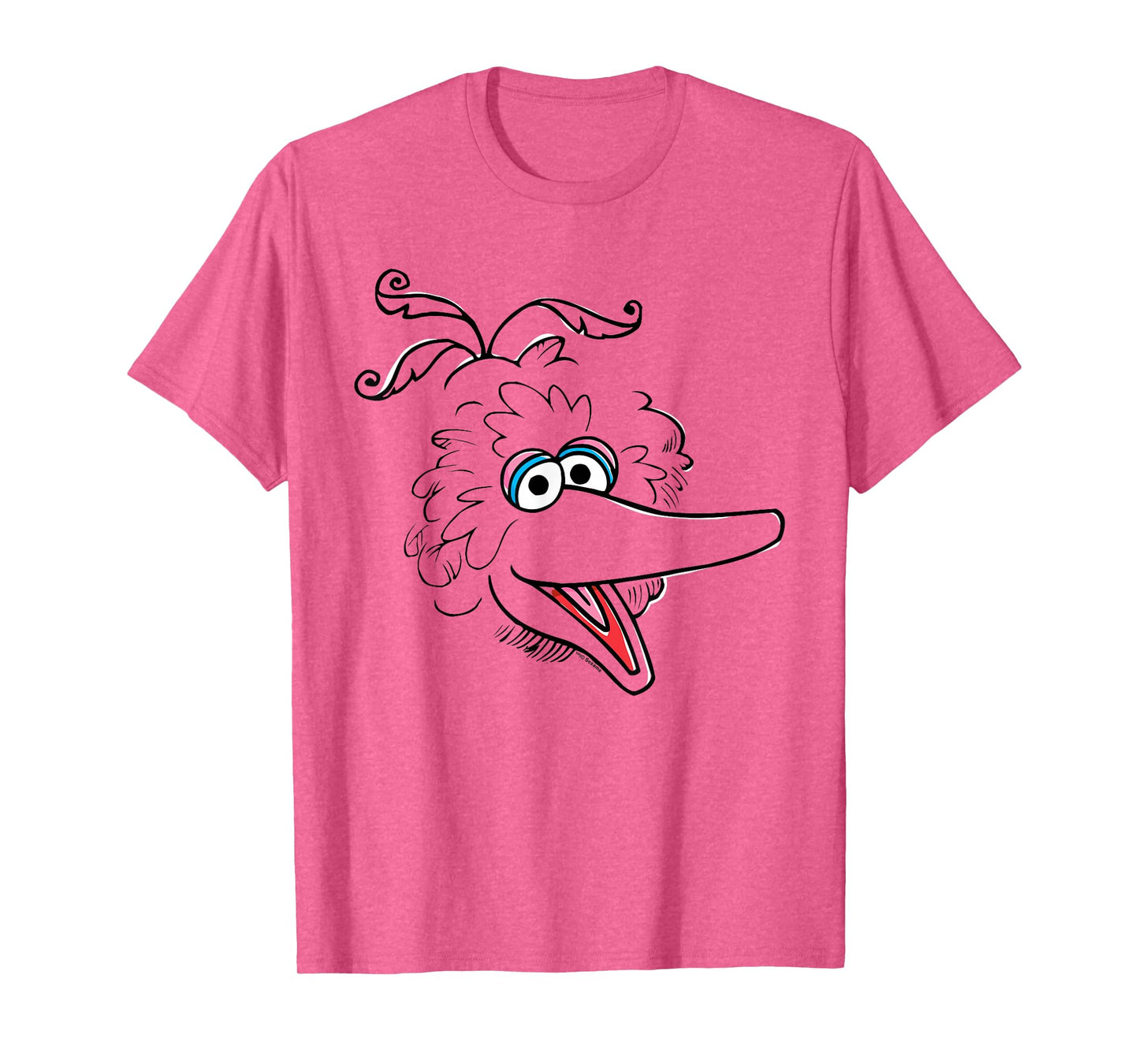 Sesame Street Big Bird Retro Sketch Face Halloween Costume T-Shirt