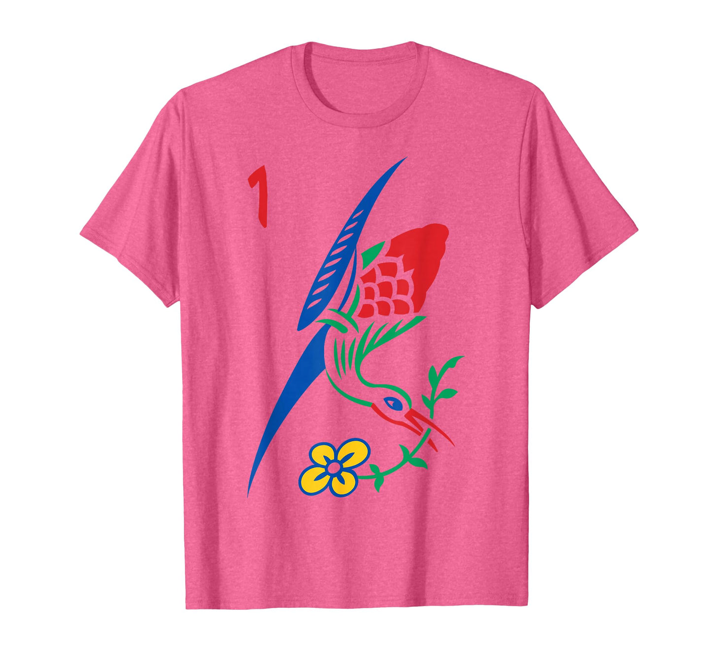 Chinese Mahjong Game Tile One Bamboo Sozu Bird Mens Womens T-Shirt