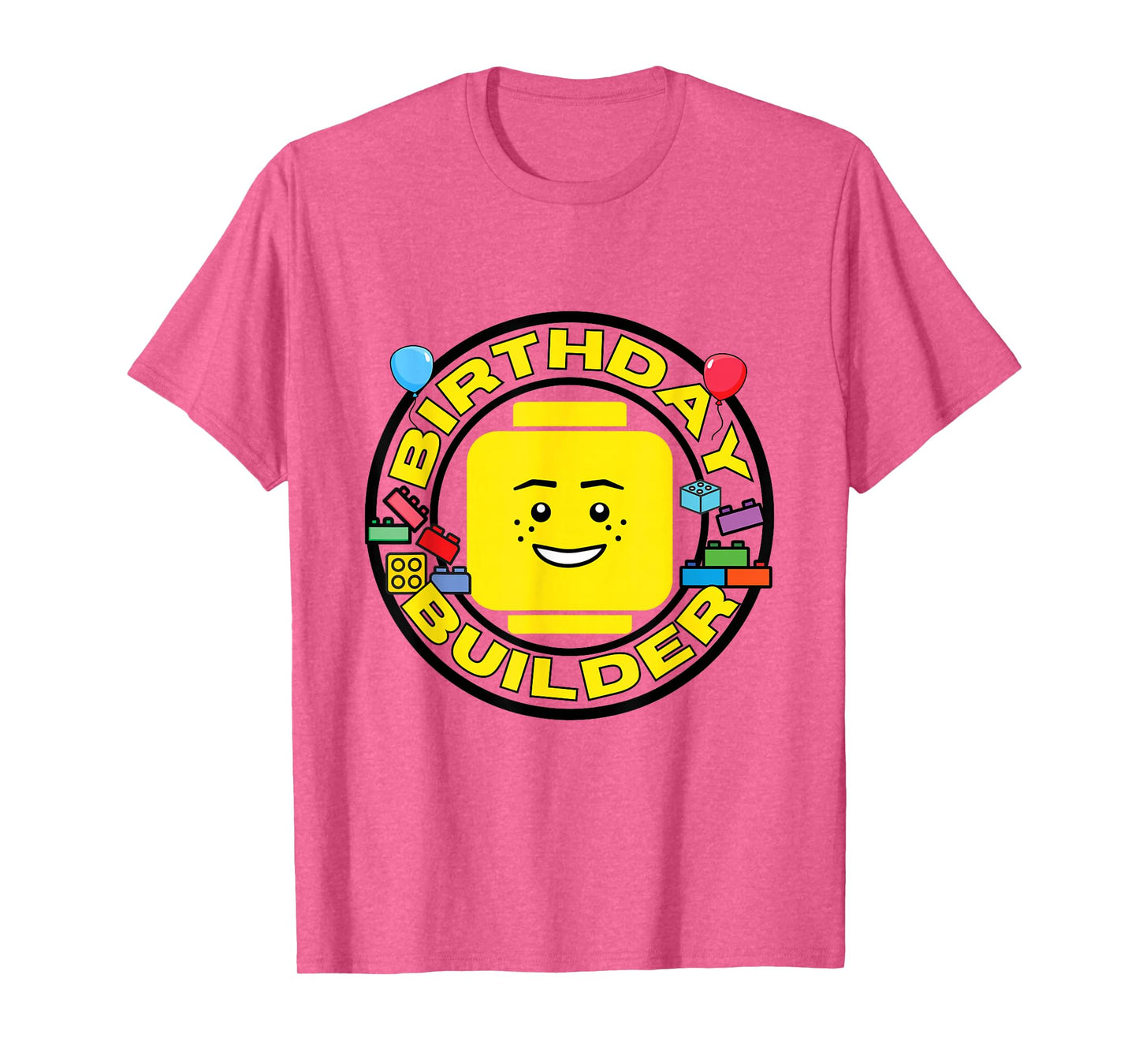 Building Bricks Birthday Builder Blocks Figure T-Shirt
