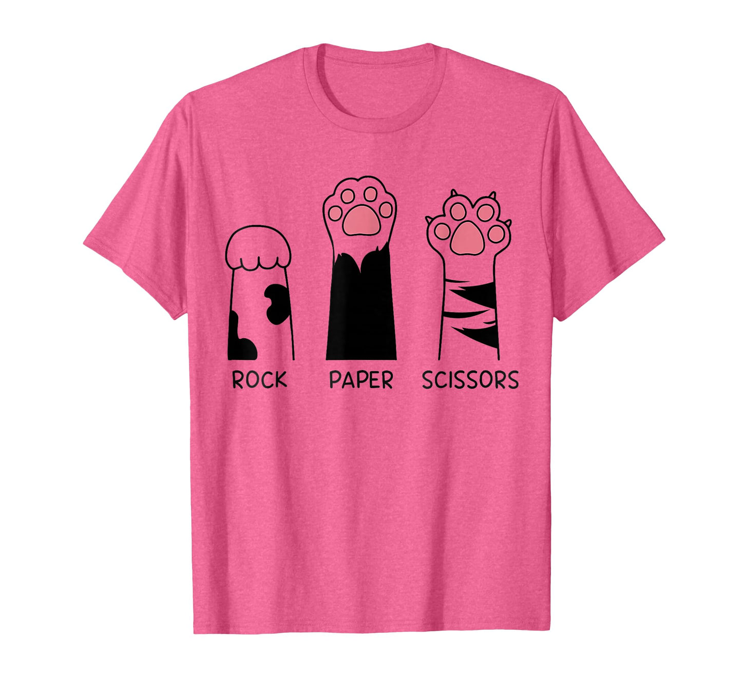Rock Paper Scissors Cat Paws Cute Kitten Lover Cat T-Shirt