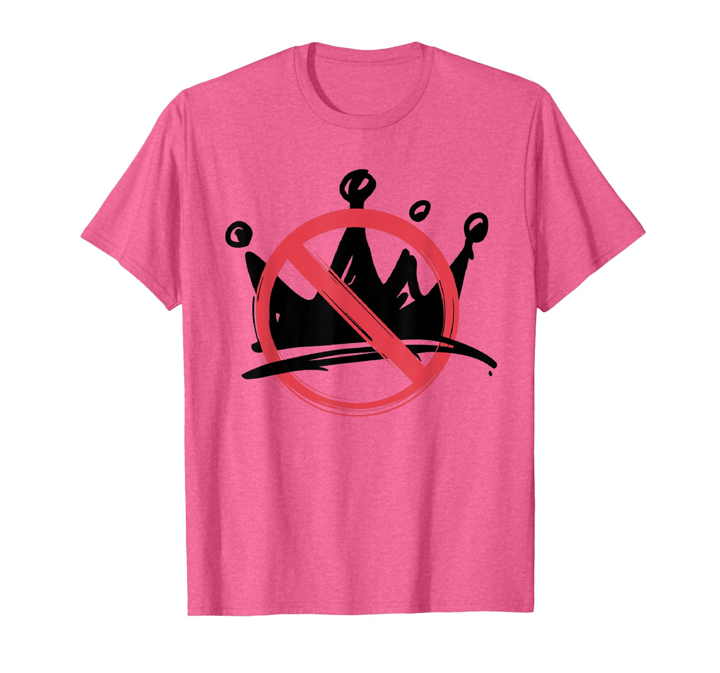 No King Minimalist Protest Emblem T-Shirt