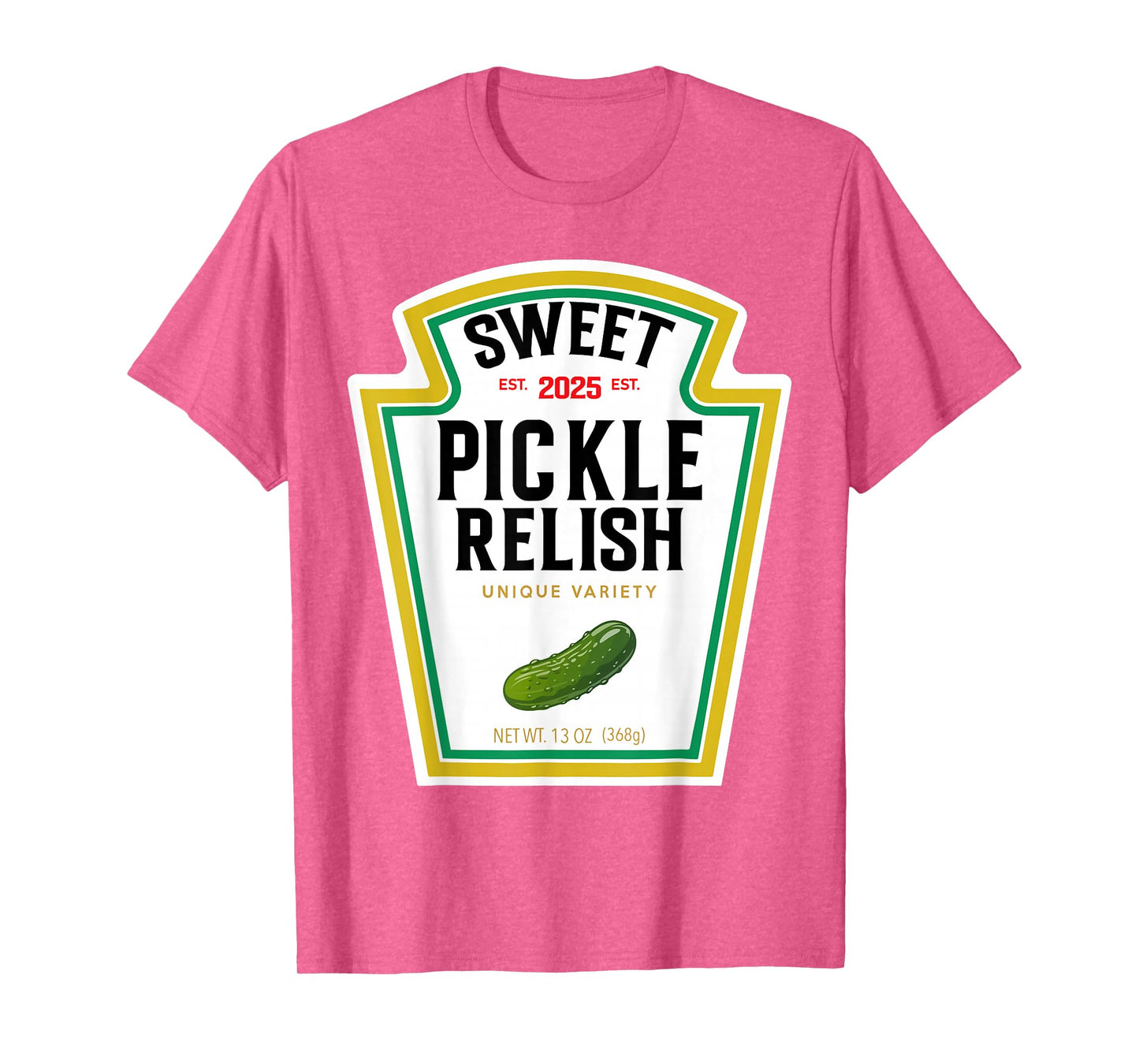 Sweet Relish Funny Halloween Condiment Green Pickle T-Shirt